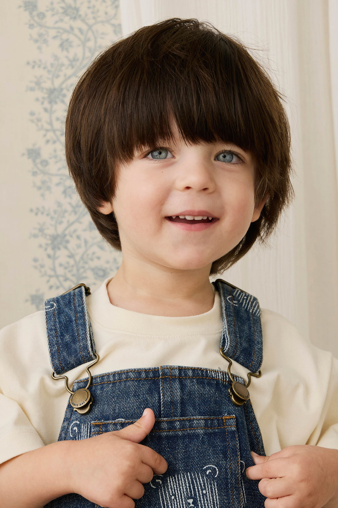 Fenix Short Overall - Teddy Face Denim Childrens Overall from Jamie Kay Australia