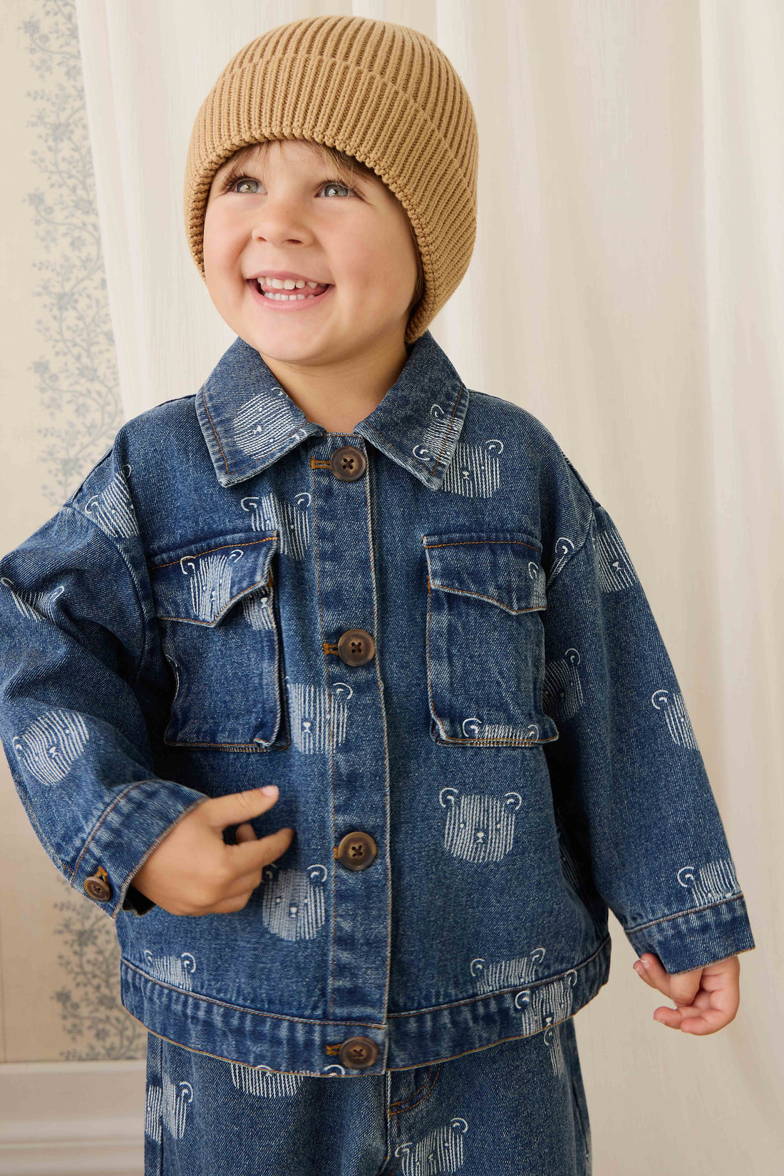 Nicolai Jacket - Teddy Face Denim Childrens Jacket from Jamie Kay Australia
