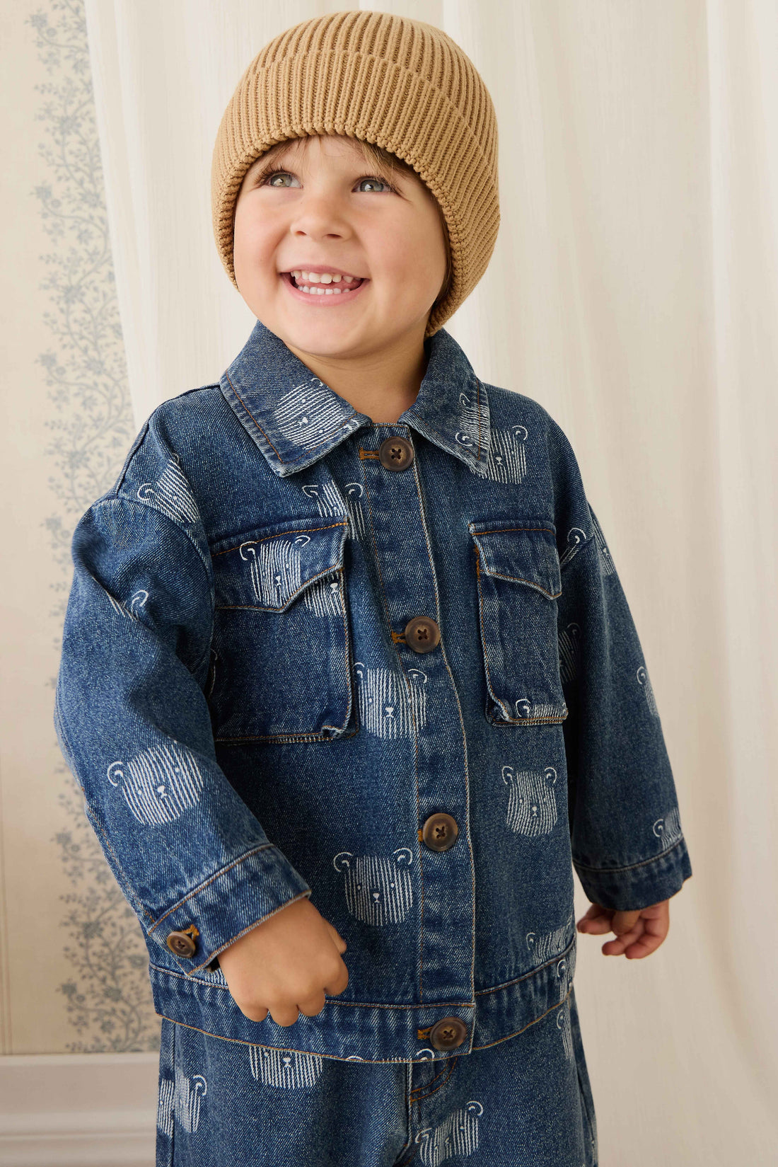 Leon Knit Beanie - Tawny Brown Childrens Beanie from Jamie Kay Australia