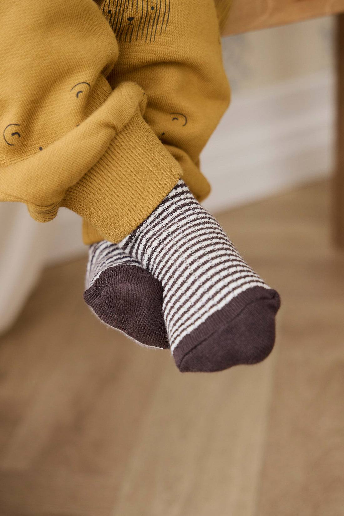 Oliver Socks - Petite Stripe Raku/Cloud Childrens Sock from Jamie Kay Australia