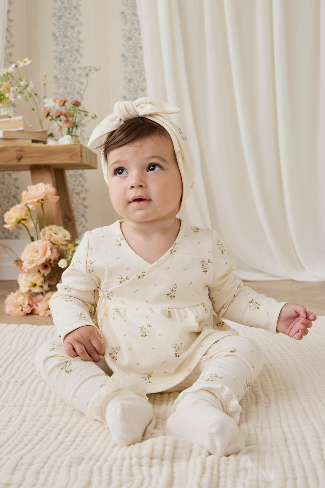Organic Cotton Everyday Legging - Josepha Egret Small Childrens Legging from Jamie Kay Australia