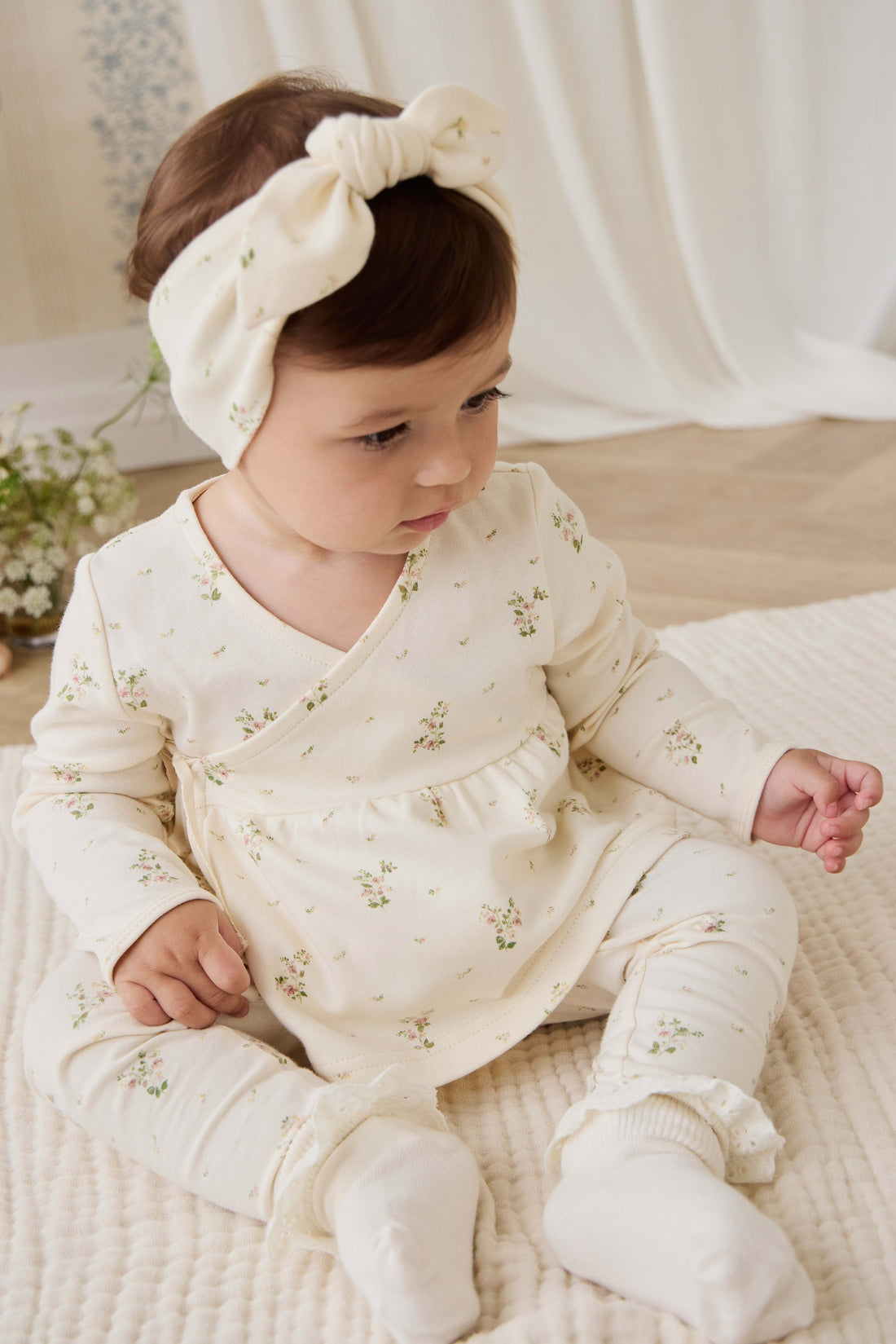 Organic Cotton Everyday Legging - Josepha Egret Small Childrens Legging from Jamie Kay Australia