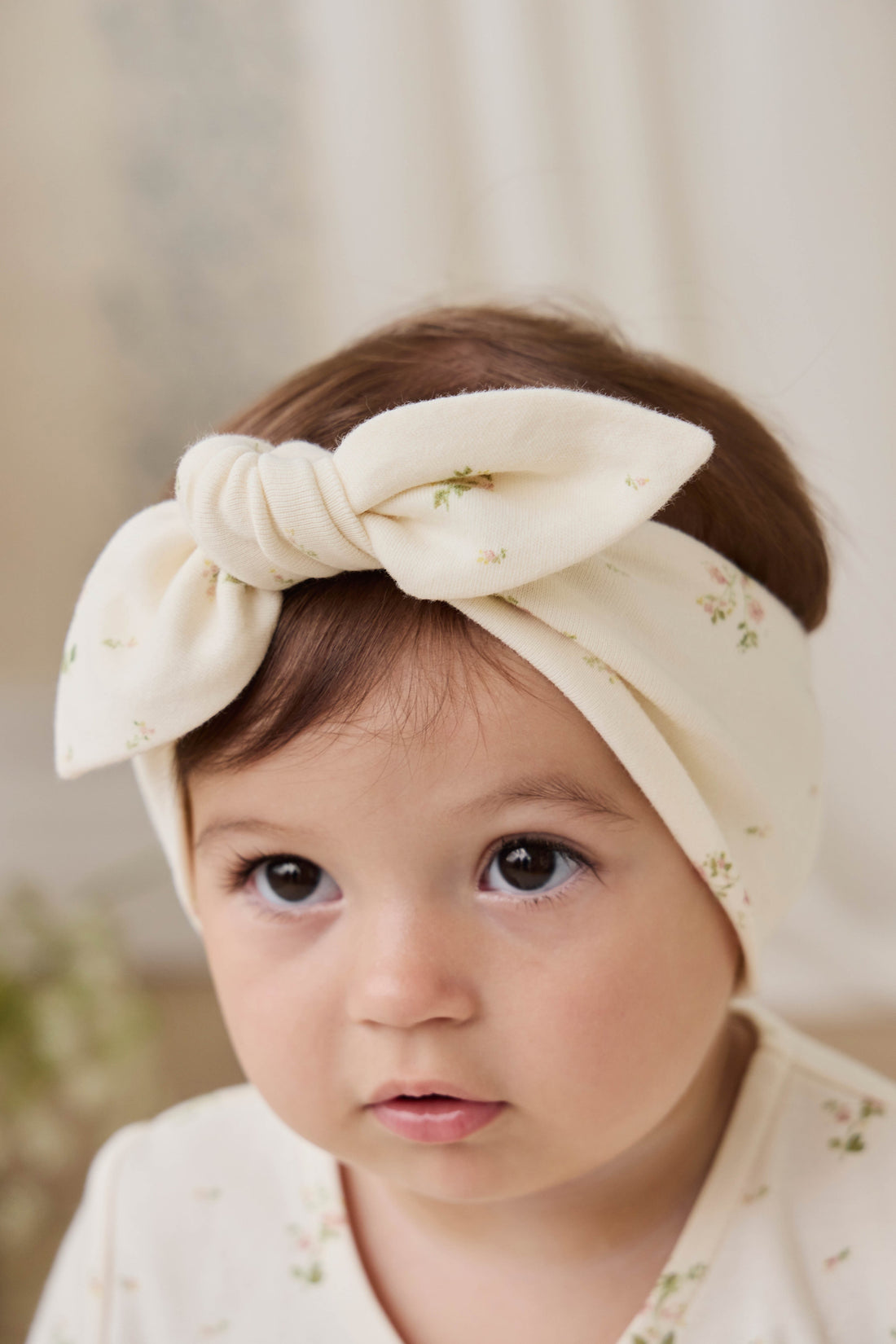 Organic Cotton Headband - Josepha Egret Small Childrens Headband from Jamie Kay Australia