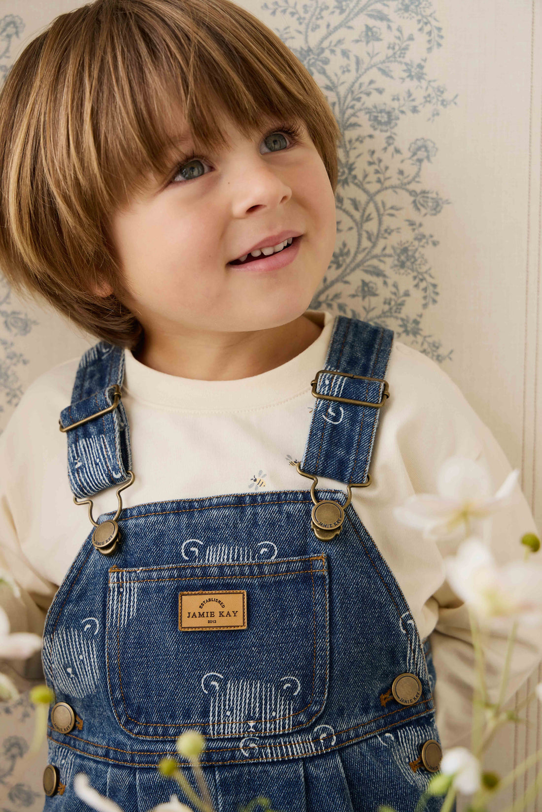 Wilson Overall - Teddy Face Denim Childrens Overall from Jamie Kay Australia