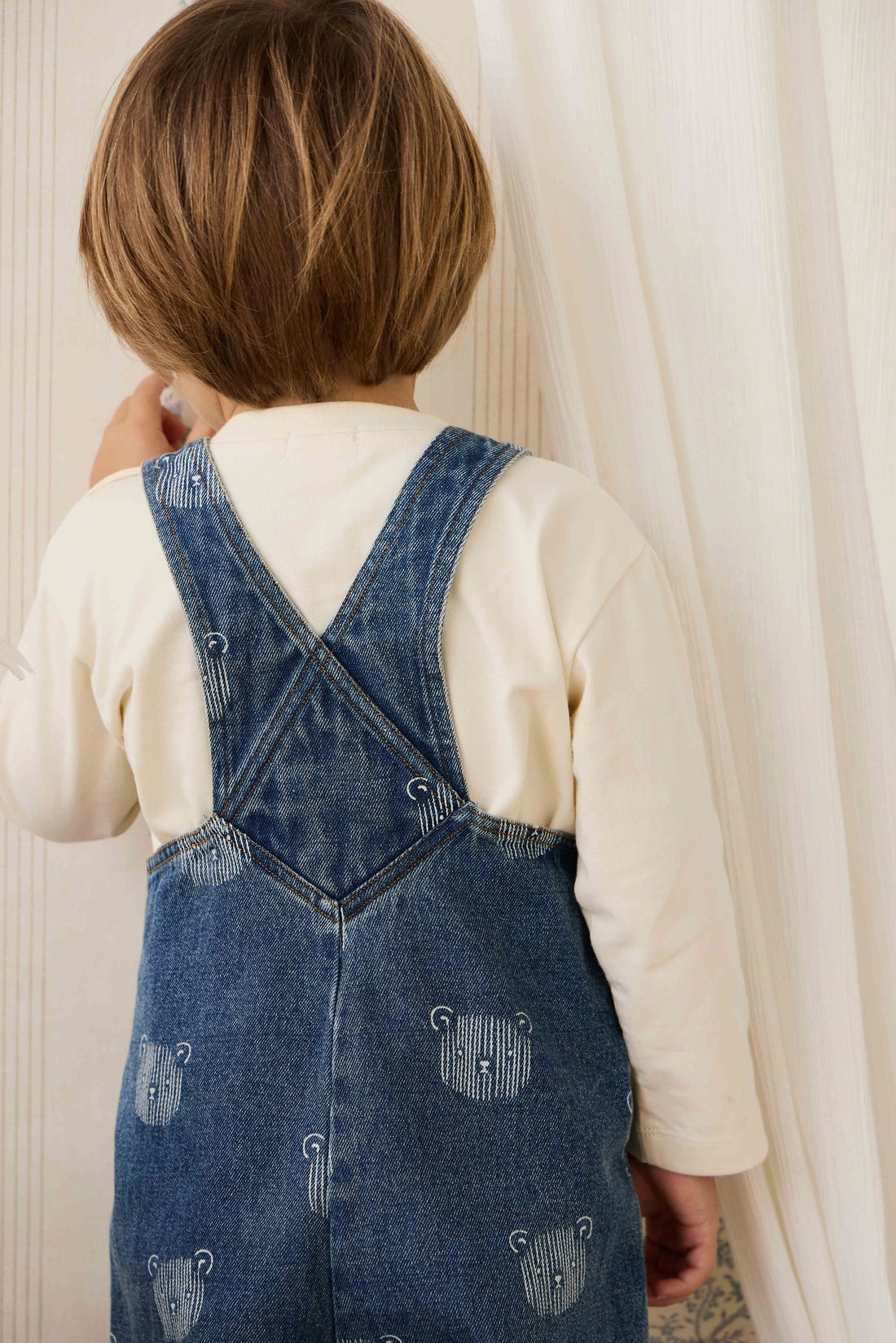 Wilson Overall - Teddy Face Denim Childrens Overall from Jamie Kay Australia