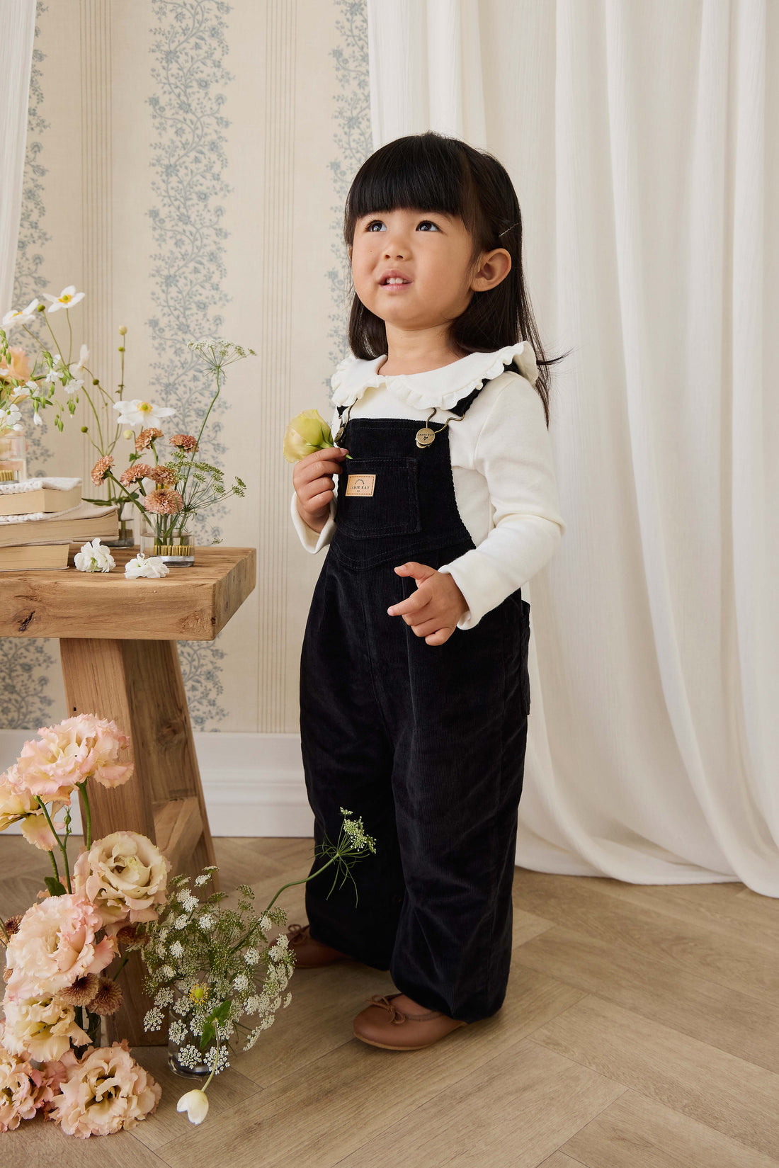 Adelaide Overall - Black Sesame Childrens Overall from Jamie Kay Australia