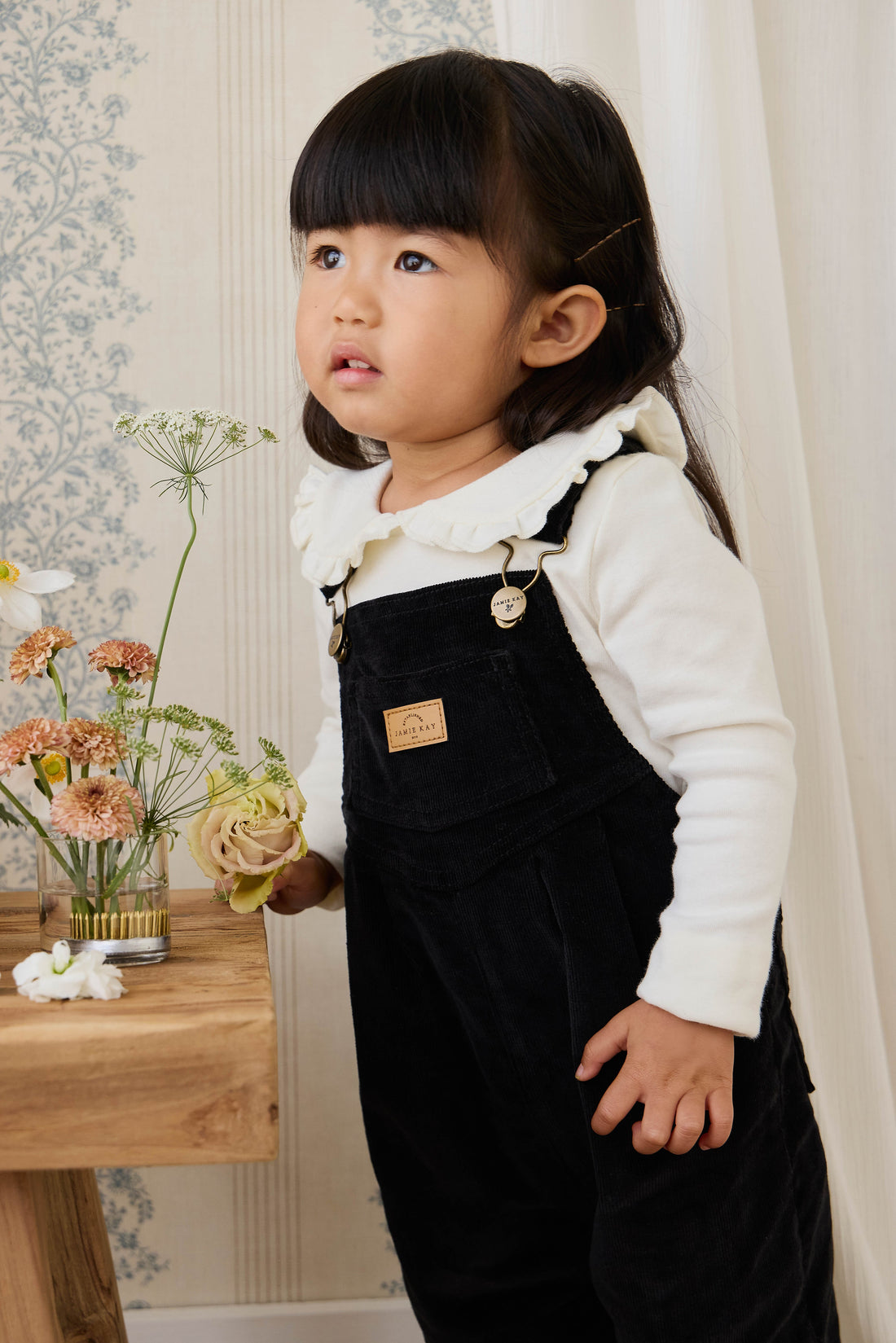 Adelaide Overall - Black Sesame Childrens Overall from Jamie Kay Australia