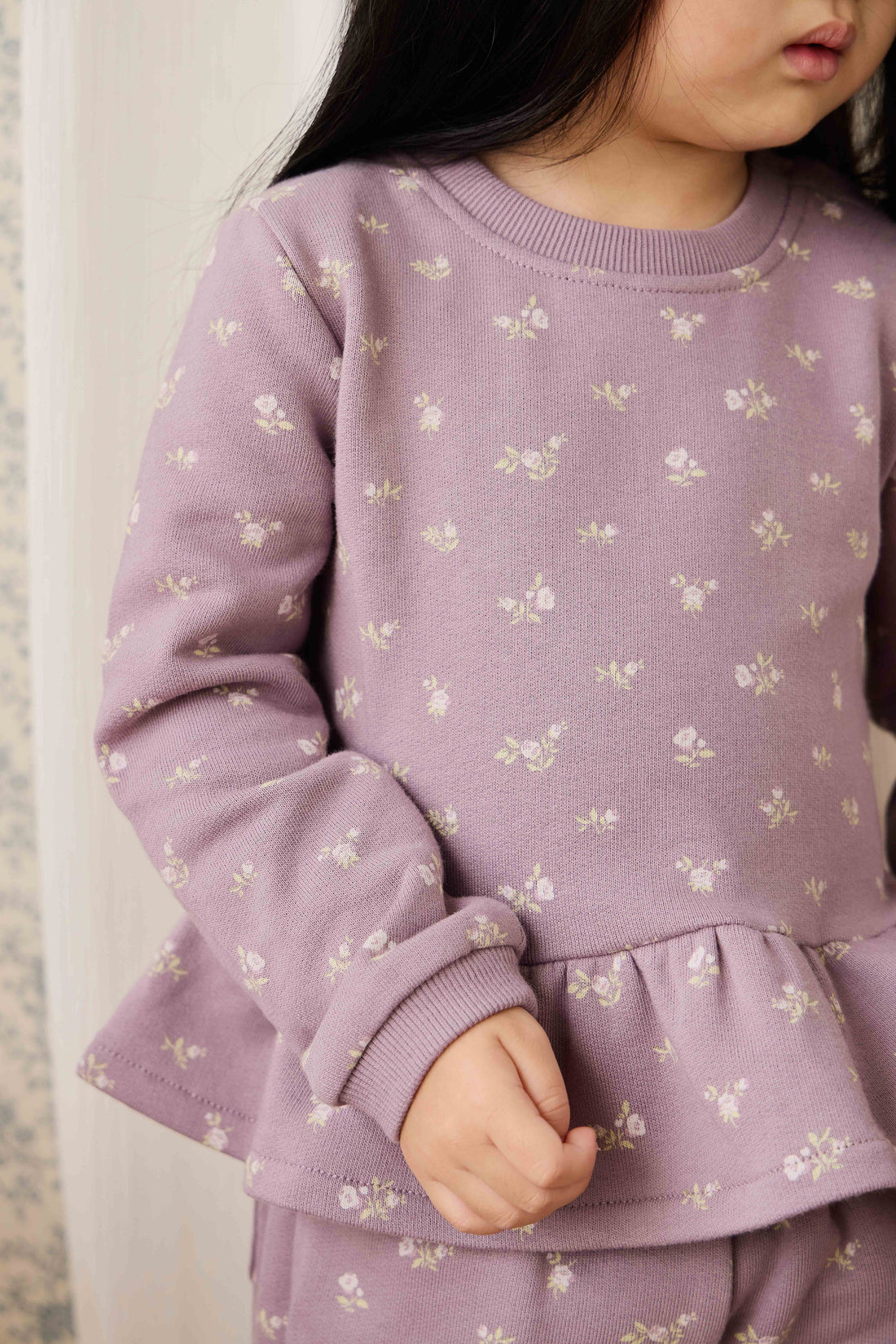 Organic Cotton Emiko Sweatshirt - Isla Plum Childrens Sweatshirting from Jamie Kay Australia