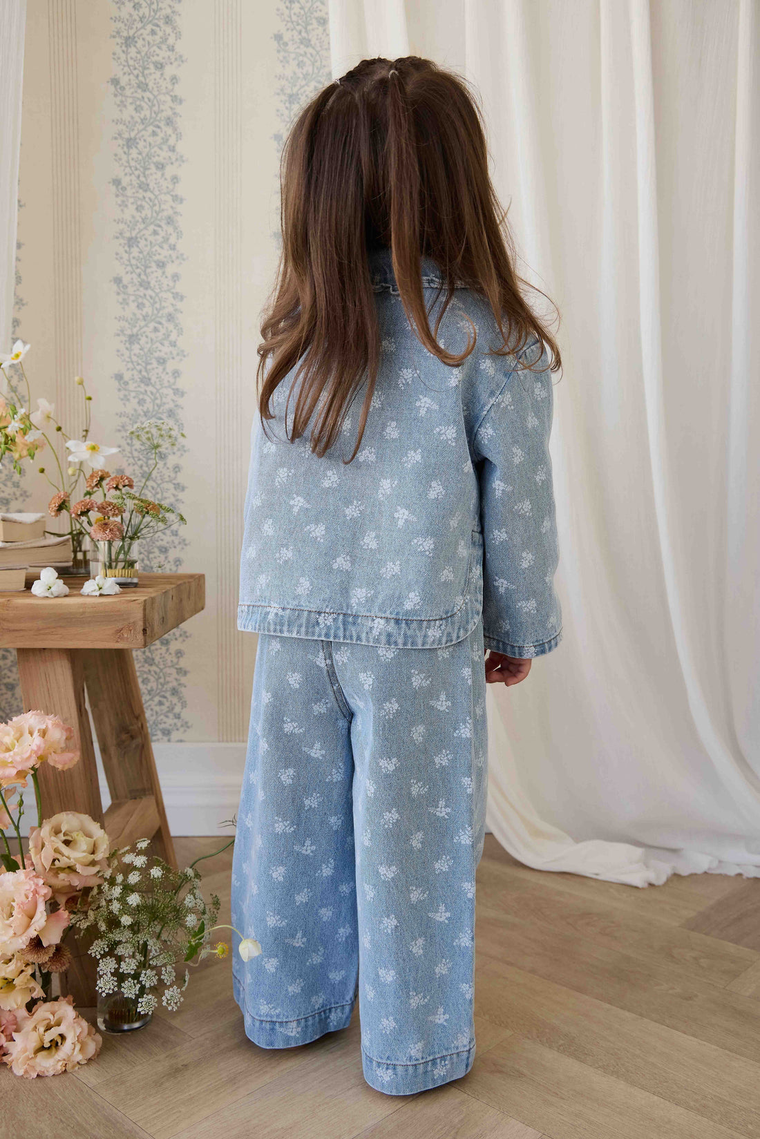 Malani Jacket - Tully Floral Denim Childrens Jacket from Jamie Kay Australia