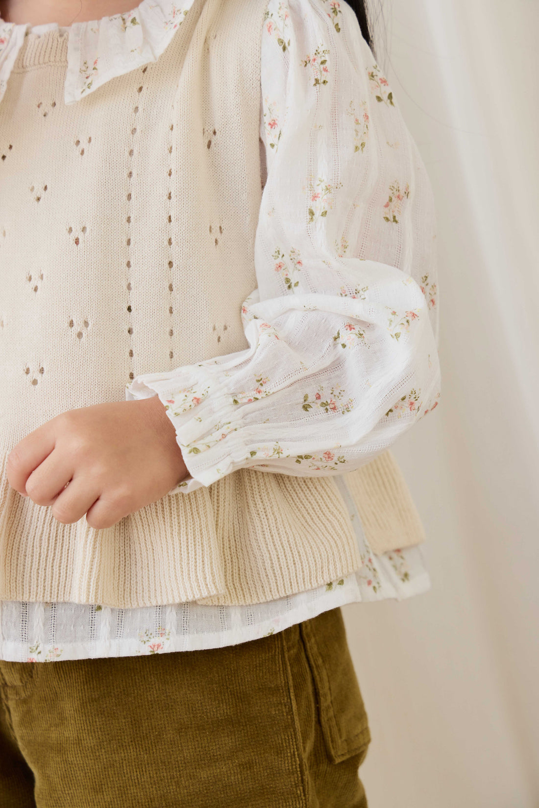 Organic Cotton Brynlee Top - Josepha Egret Childrens Top from Jamie Kay Australia