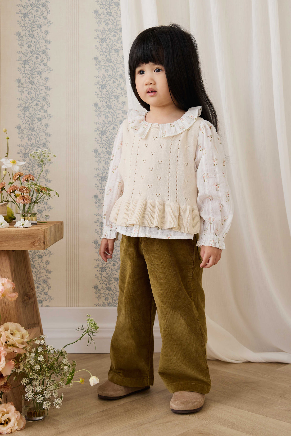 Organic Cotton Brynlee Top - Josepha Egret Childrens Top from Jamie Kay Australia