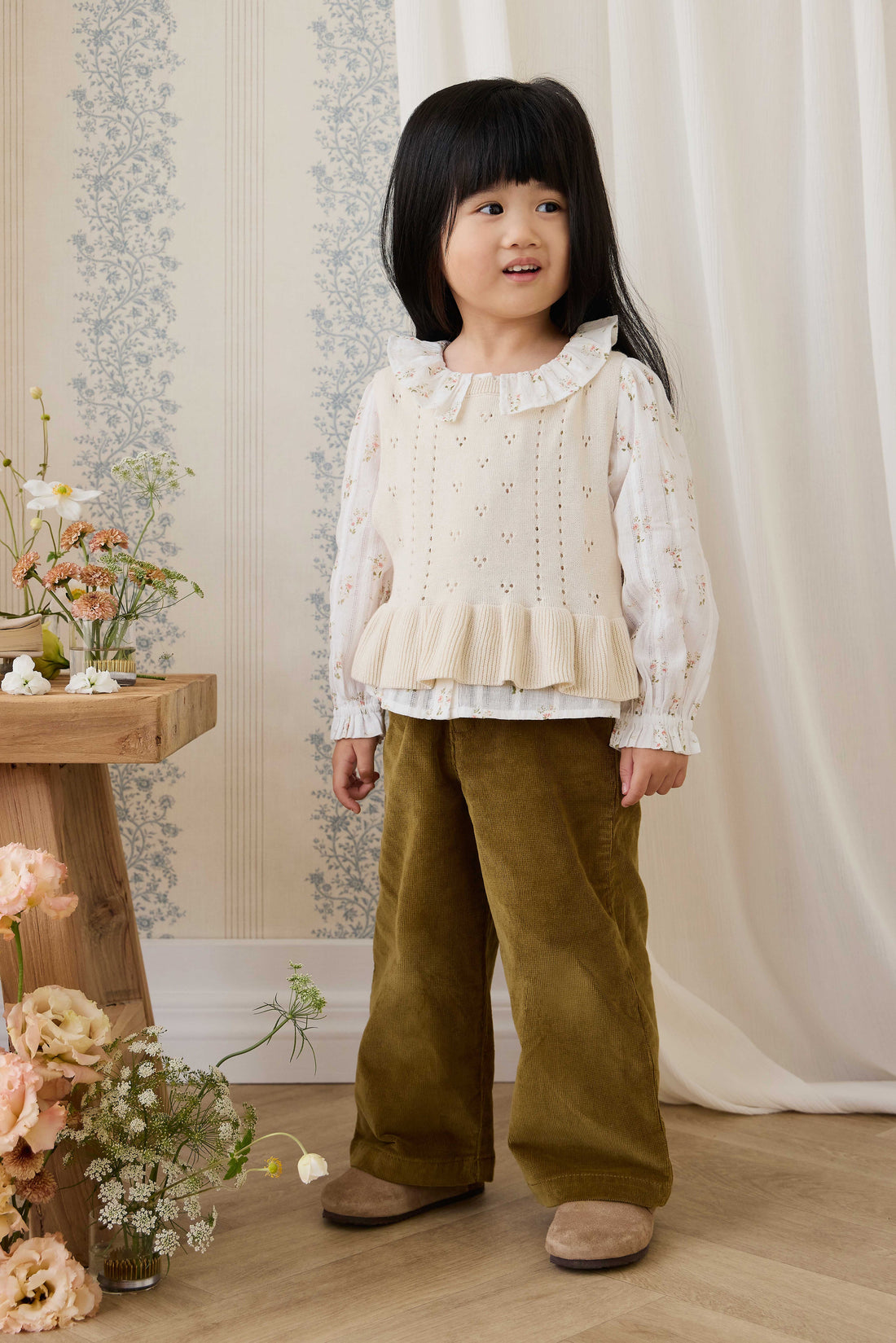 Erica Knitted Top - Vanilla Childrens Top from Jamie Kay Australia