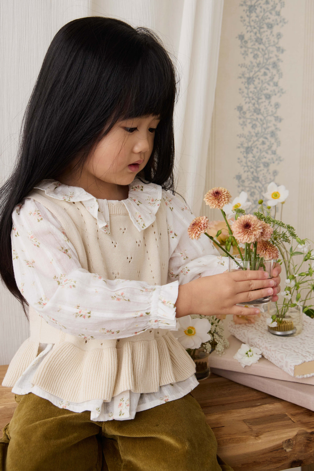 Erica Knitted Top - Vanilla Childrens Top from Jamie Kay Australia