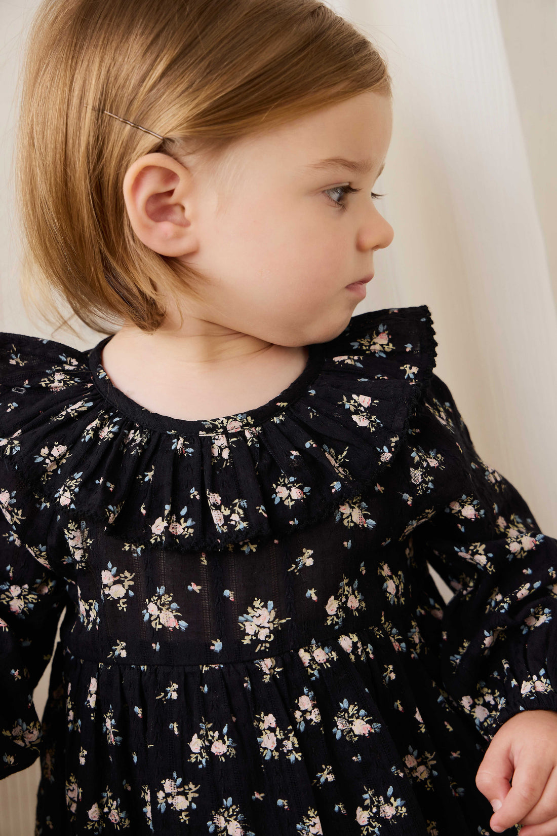 Organic Cotton Caroline Playsuit - Cassie Caviar Childrens Playsuit from Jamie Kay Australia