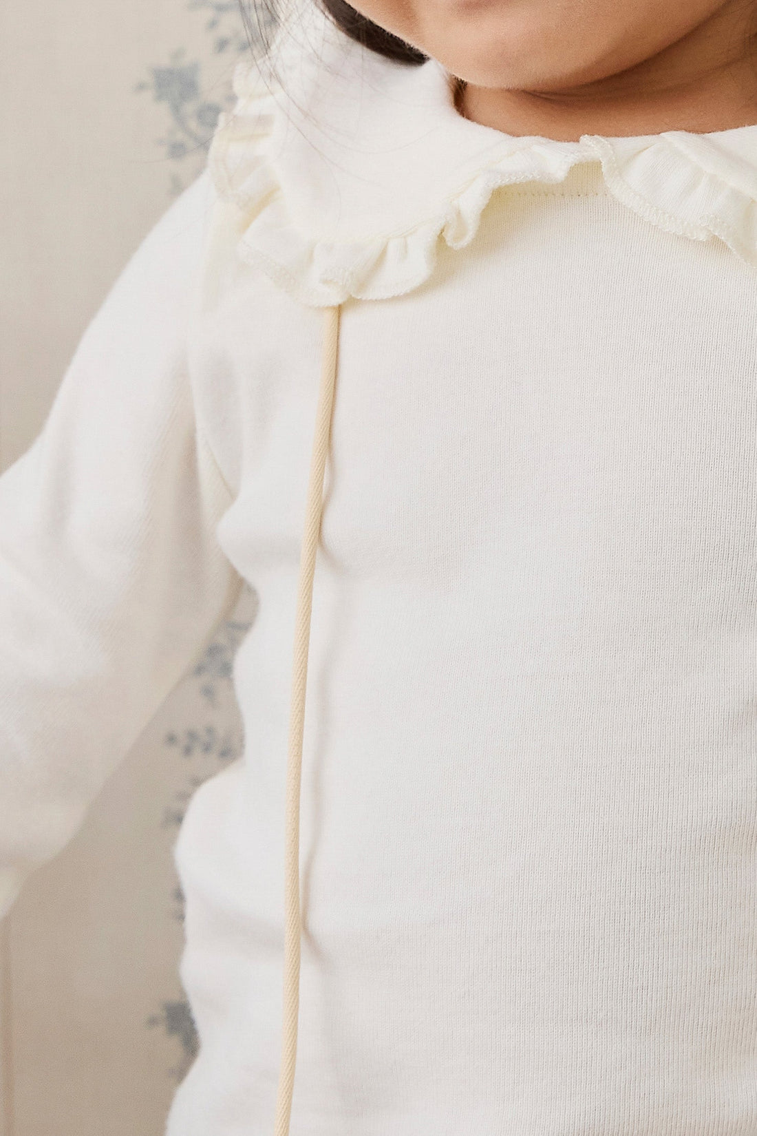 Organic Cotton Rib Adelaide Top - Parchment Childrens Top from Jamie Kay Australia