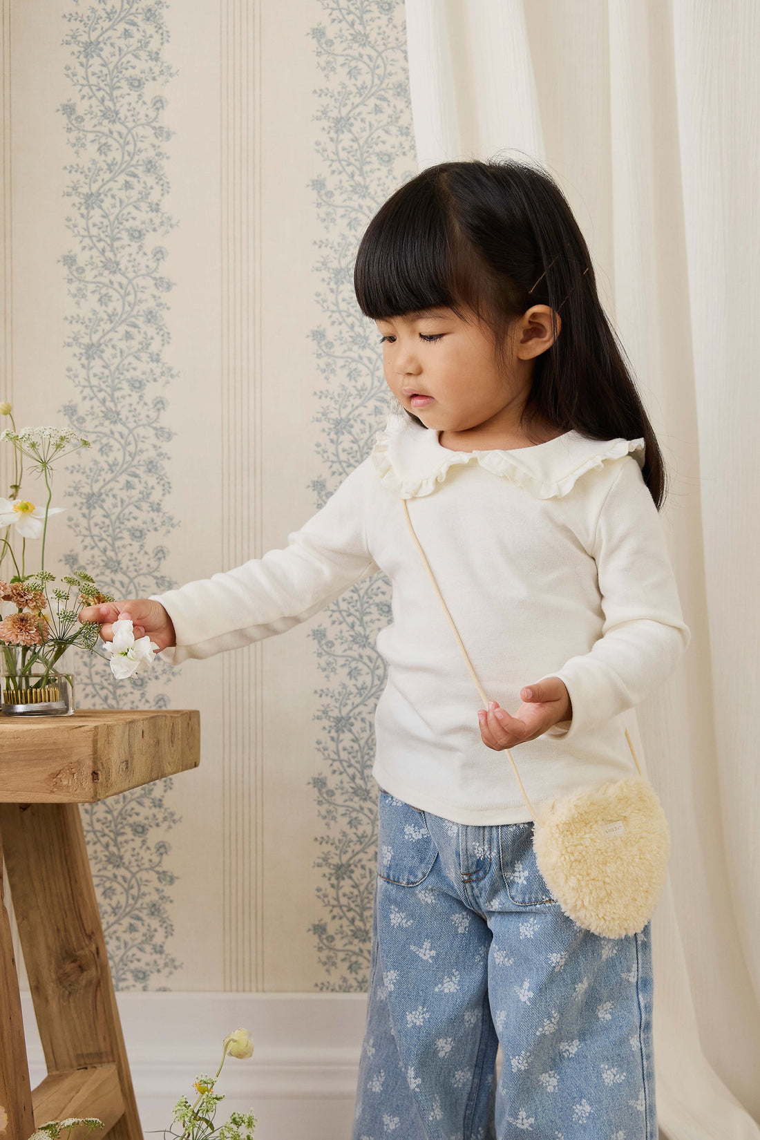 Organic Cotton Rib Adelaide Top - Parchment Childrens Top from Jamie Kay Australia