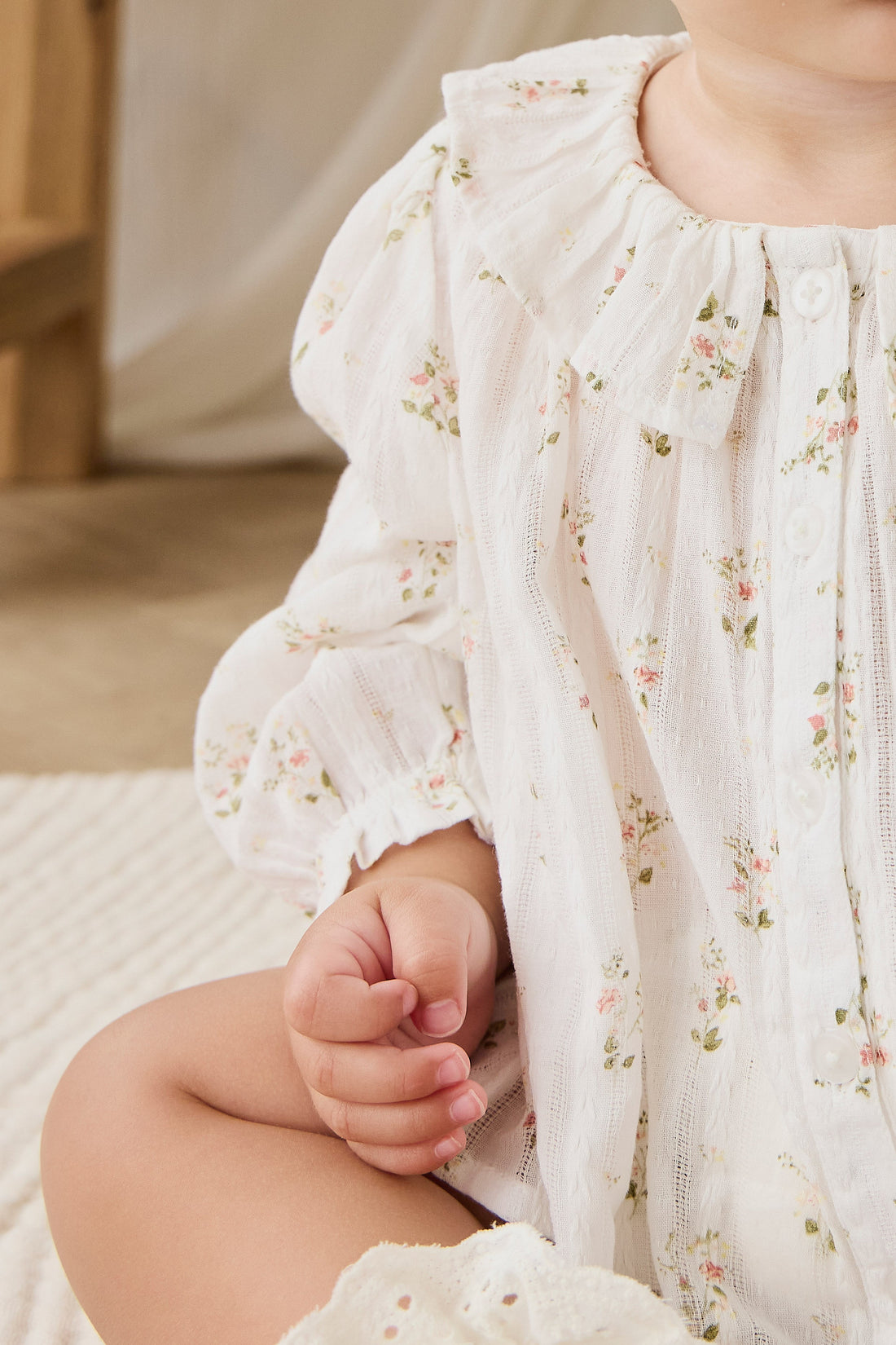 Organic Cotton Brynlee Top - Josepha Egret Childrens Top from Jamie Kay Australia