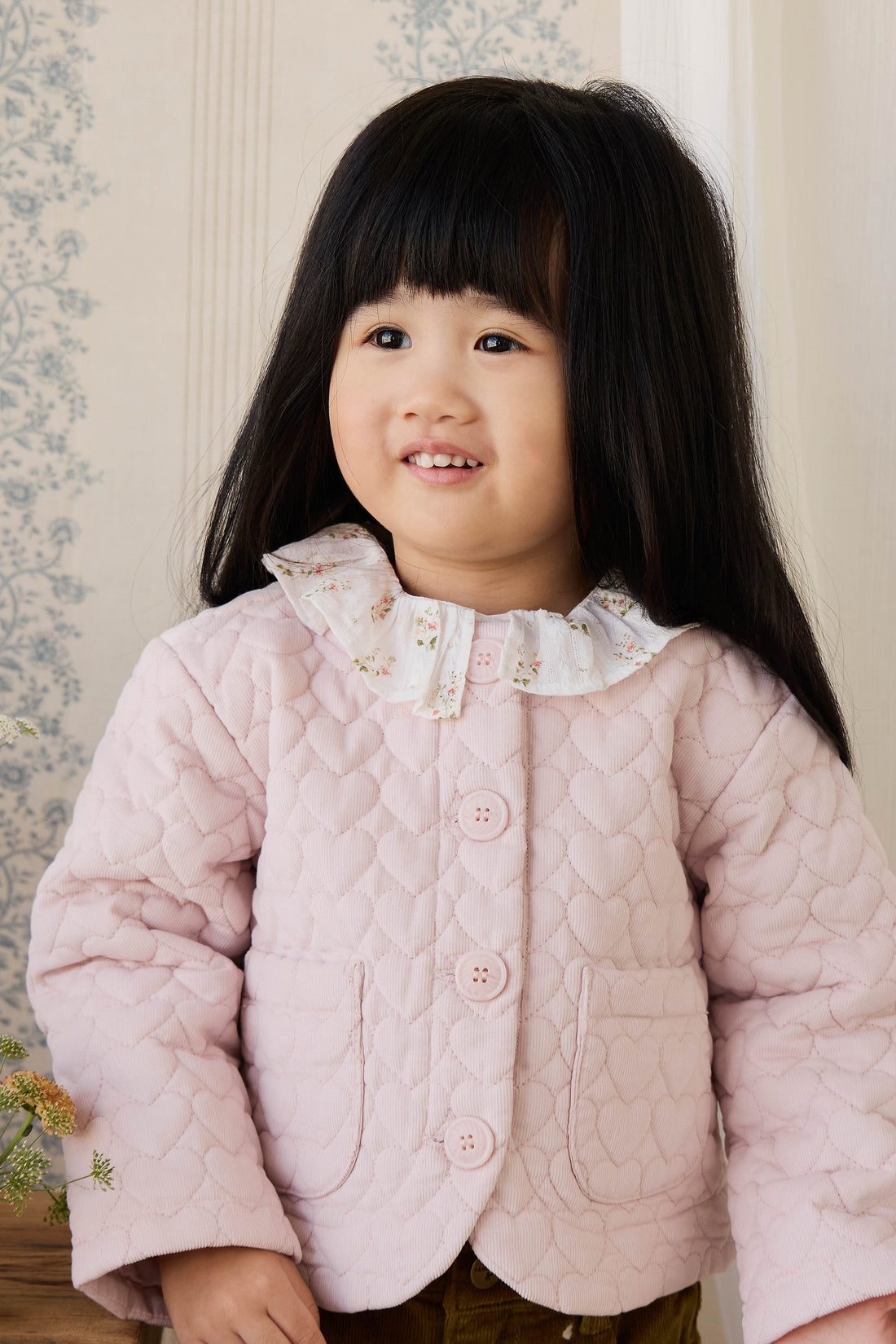Elara Pincord Jacket - Soft Misty Rose Childrens Jacket from Jamie Kay Australia
