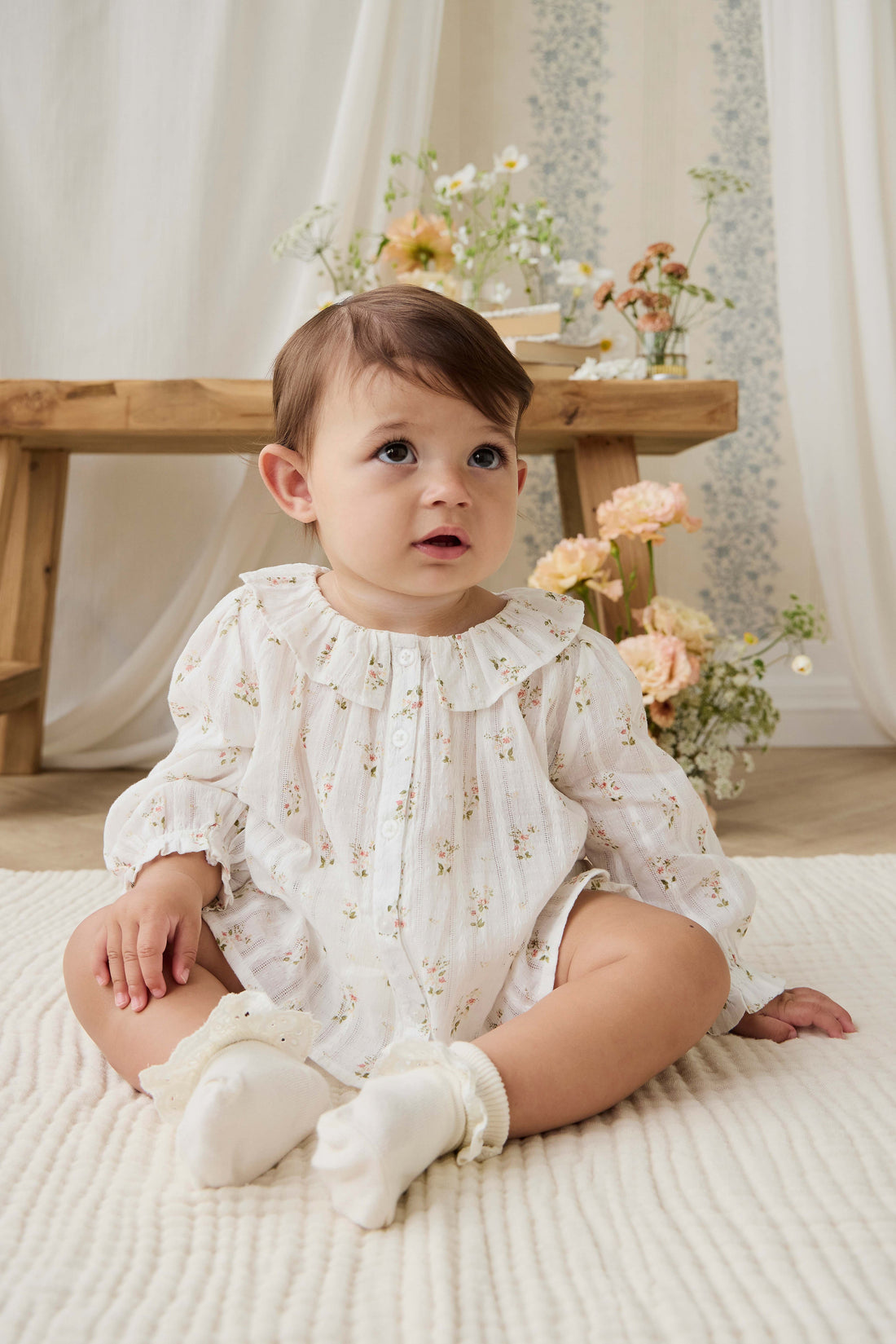 Organic Cotton Brynlee Top - Josepha Egret Childrens Top from Jamie Kay Australia