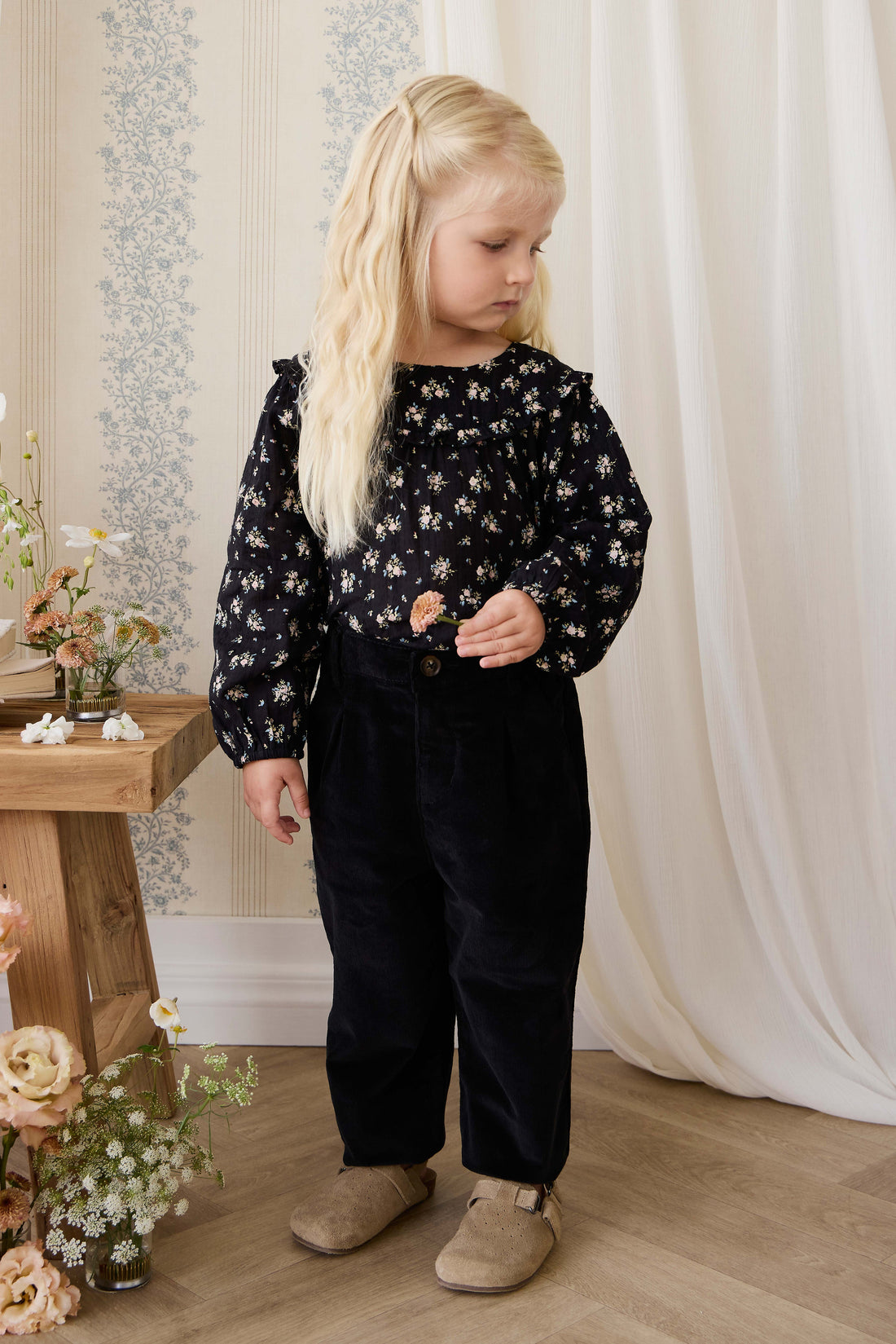 Adelaide Pant - Black Sesame Childrens Pant from Jamie Kay Australia