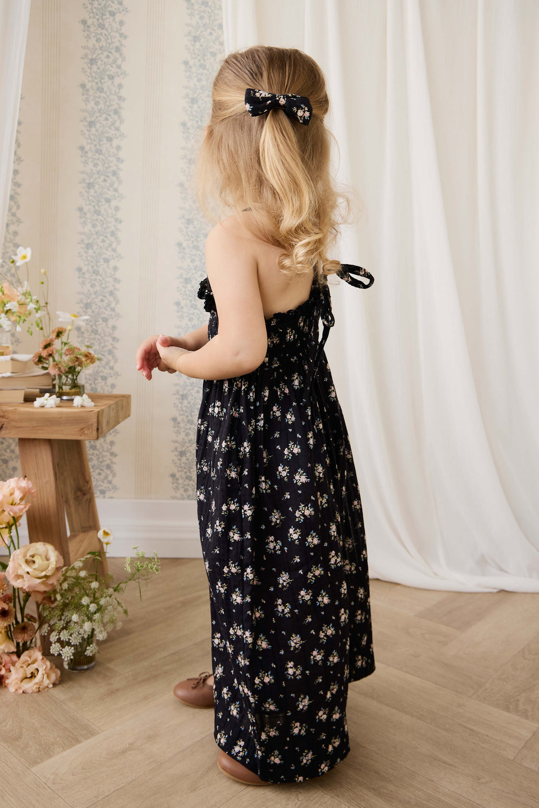 Organic Cotton Gianna Jumpsuit - Cassie Caviar Childrens Jumpsuit from Jamie Kay Australia