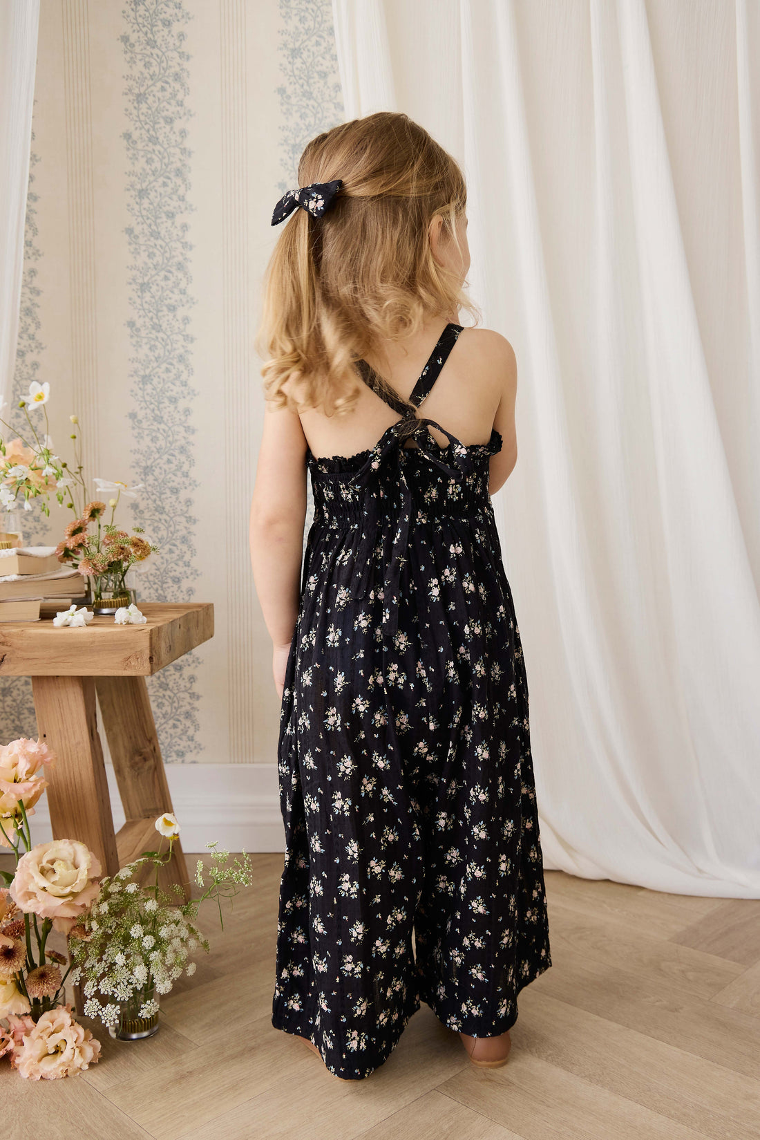 Organic Cotton Gianna Jumpsuit - Cassie Caviar Childrens Jumpsuit from Jamie Kay Australia