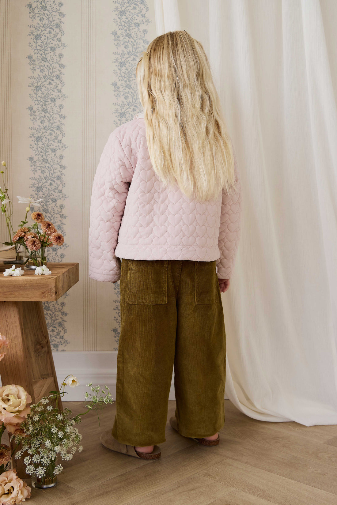 Elara Pincord Jacket - Soft Misty Rose Childrens Jacket from Jamie Kay Australia