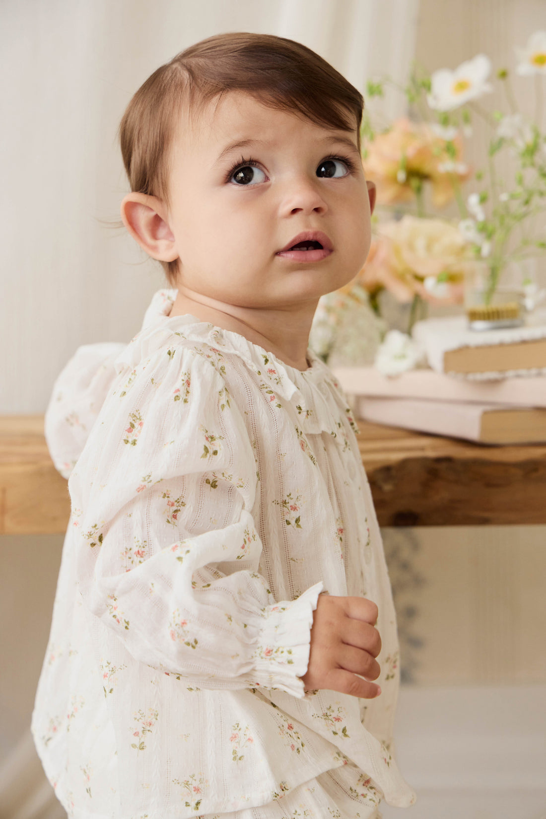 Organic Cotton Brynlee Top - Josepha Egret Childrens Top from Jamie Kay Australia
