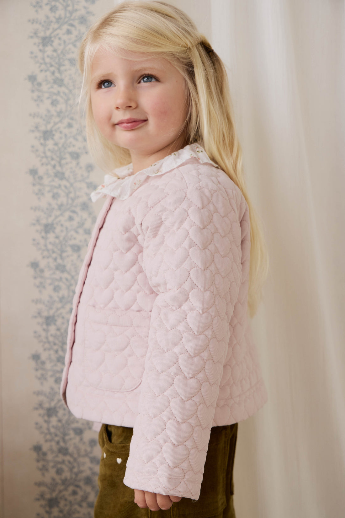 Elara Pincord Jacket - Soft Misty Rose Childrens Jacket from Jamie Kay Australia
