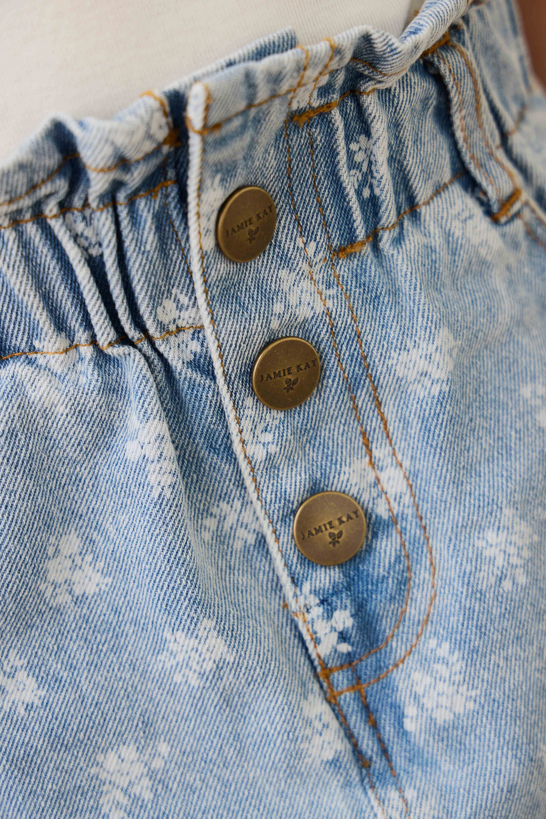 Brielle Skirt - Tully Floral Denim Childrens Skirt from Jamie Kay Australia