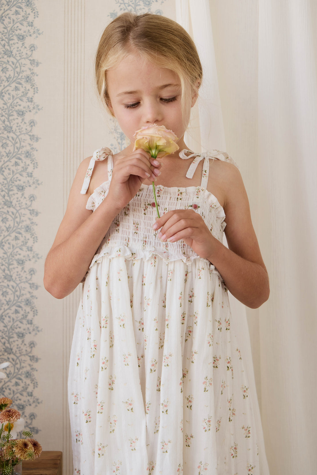 Organic Cotton Saylor Dress - Josepha Egret Childrens Dress from Jamie Kay Australia