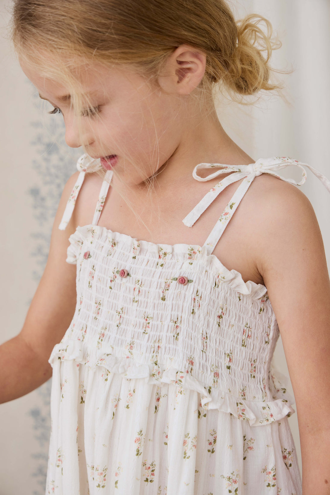 Organic Cotton Saylor Dress - Josepha Egret Childrens Dress from Jamie Kay Australia