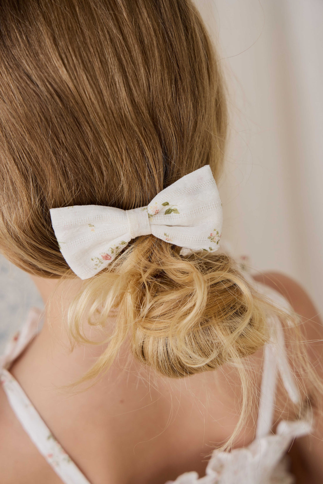 Organic Cotton Desiree Bow - Josepha Egret Childrens Bow from Jamie Kay Australia