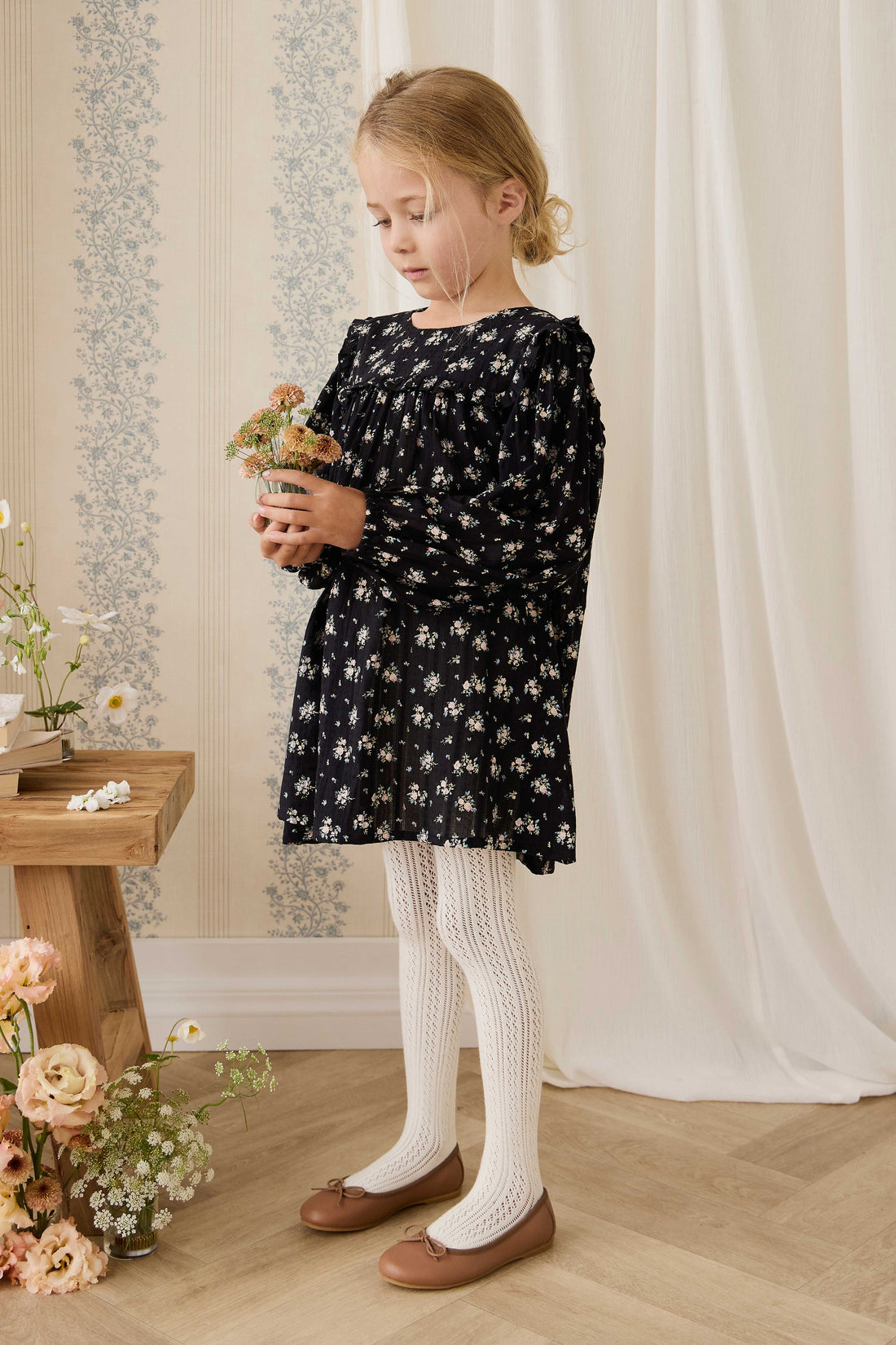 Isabella Tights - Parchment Childrens Tights from Jamie Kay Australia