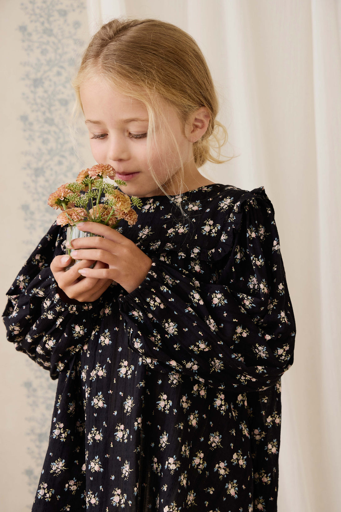 Organic Cotton Gianna Dress - Cassie Caviar Childrens Dress from Jamie Kay Australia