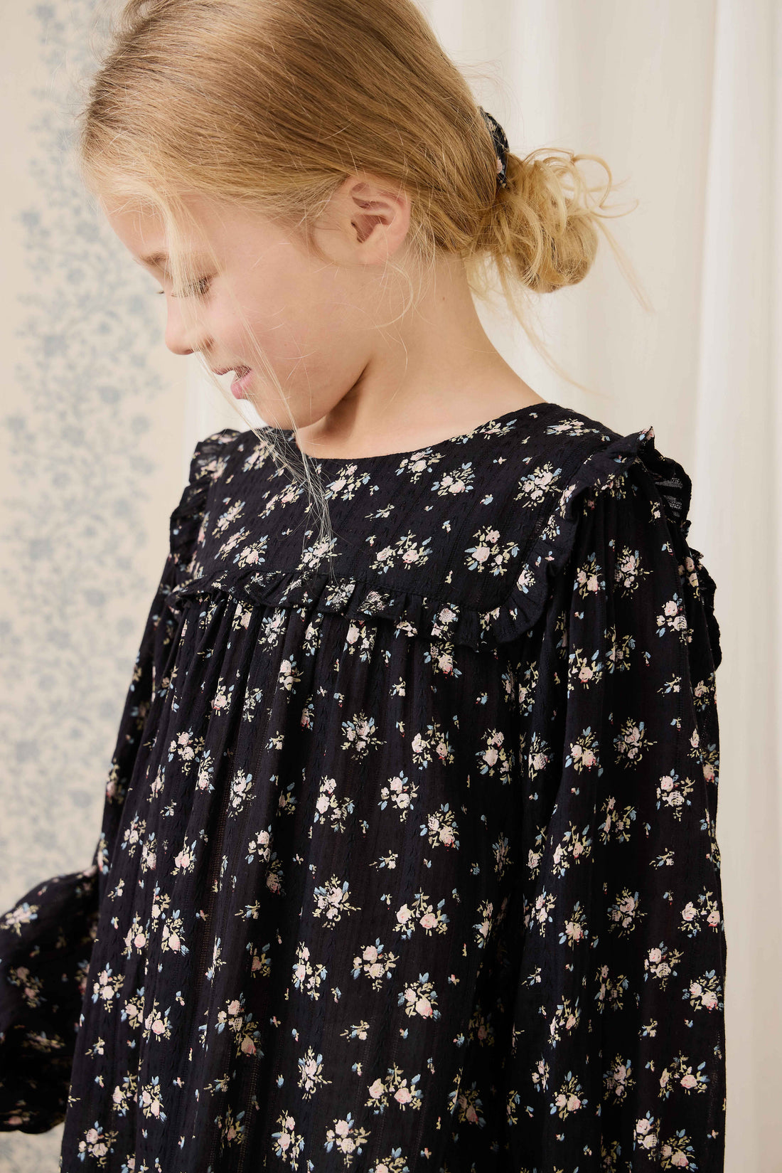 Organic Cotton Gianna Dress - Cassie Caviar Childrens Dress from Jamie Kay Australia
