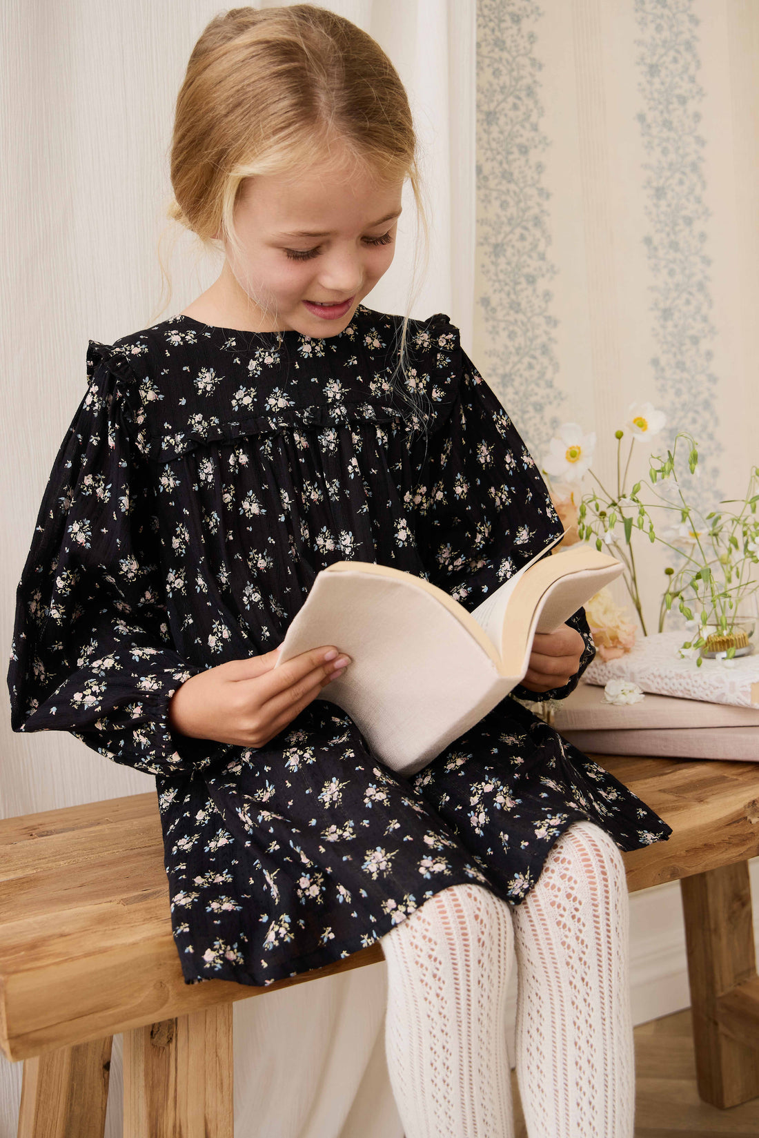 Isabella Tights - Parchment Childrens Tights from Jamie Kay Australia