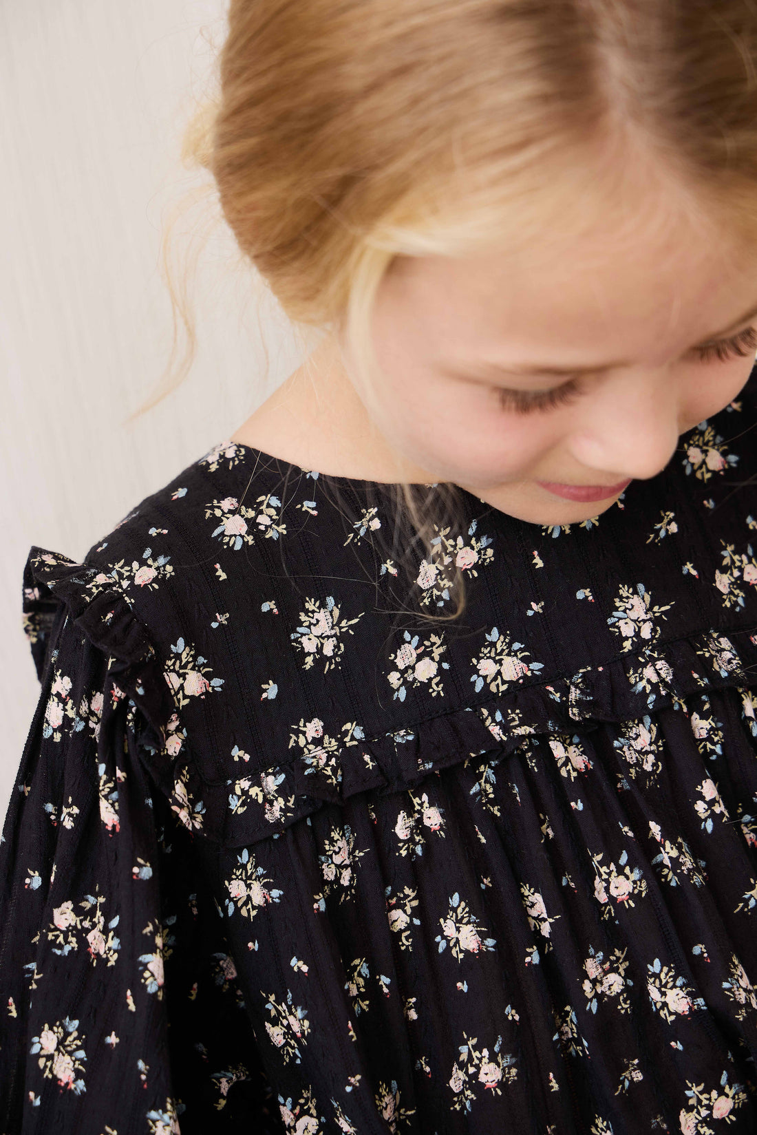 Organic Cotton Gianna Dress - Cassie Caviar Childrens Dress from Jamie Kay Australia