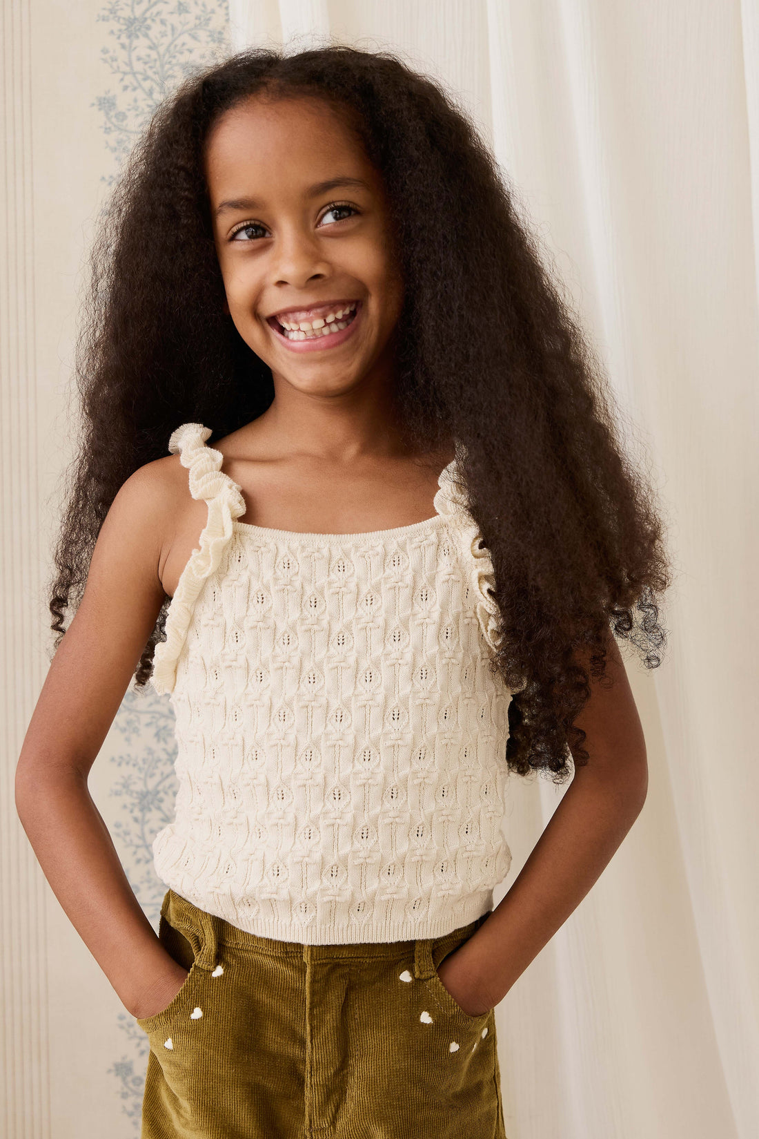 Sammy Knitted Top - Vanilla Childrens Top from Jamie Kay Australia