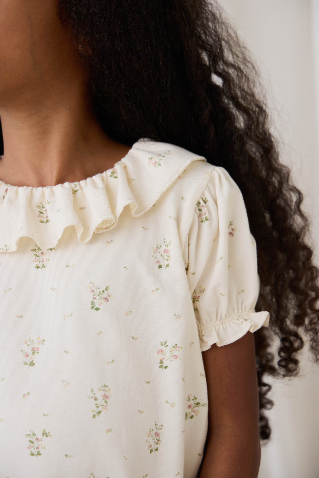 Organic Cotton Marlene Top - Josepha Egret Small Childrens Top from Jamie Kay Australia