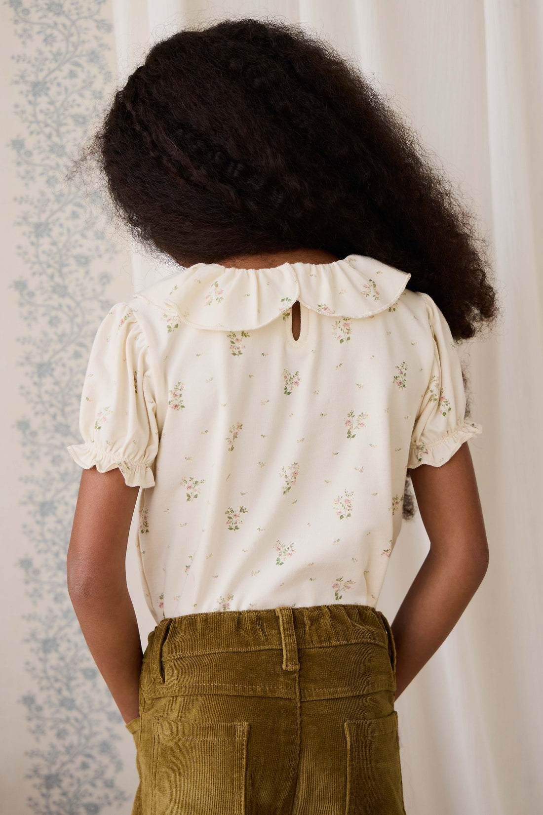 Organic Cotton Marlene Top - Josepha Egret Small Childrens Top from Jamie Kay Australia