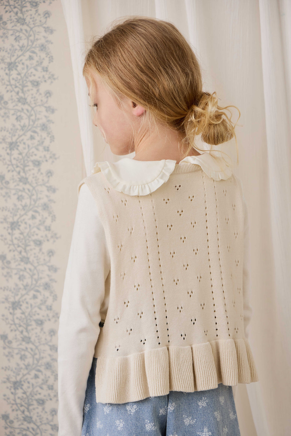 Organic Cotton Rib Adelaide Top - Parchment Childrens Top from Jamie Kay Australia