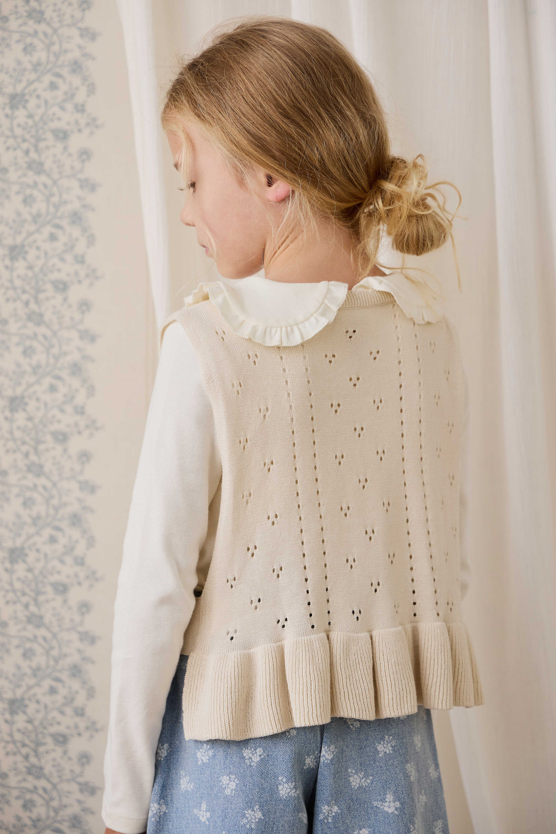 Erica Knitted Top - Vanilla Childrens Top from Jamie Kay Australia