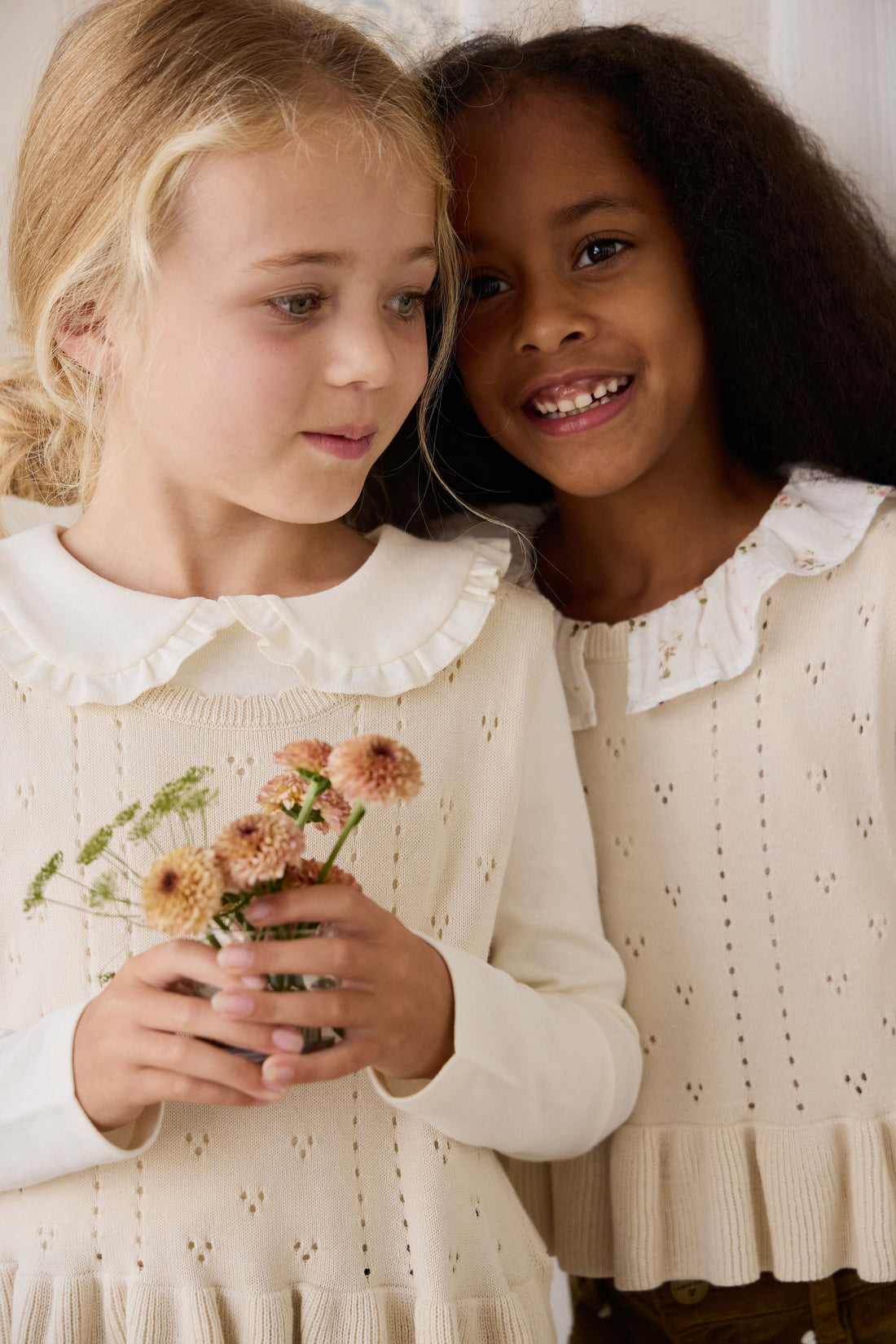Organic Cotton Rib Adelaide Top - Parchment Childrens Top from Jamie Kay Australia
