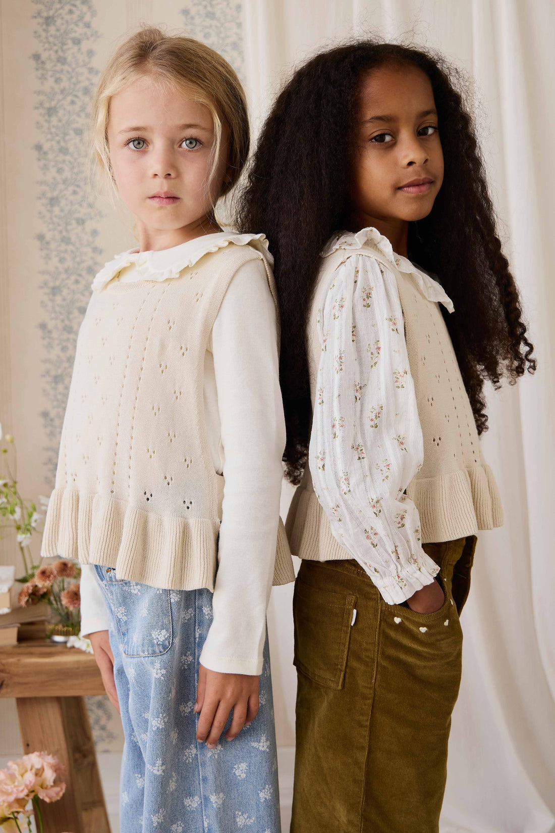 Erica Knitted Top - Vanilla Childrens Top from Jamie Kay Australia