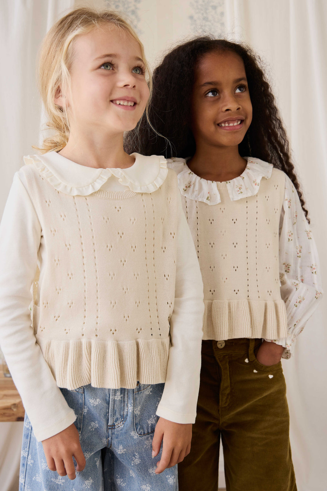 Erica Knitted Top - Vanilla Childrens Top from Jamie Kay Australia