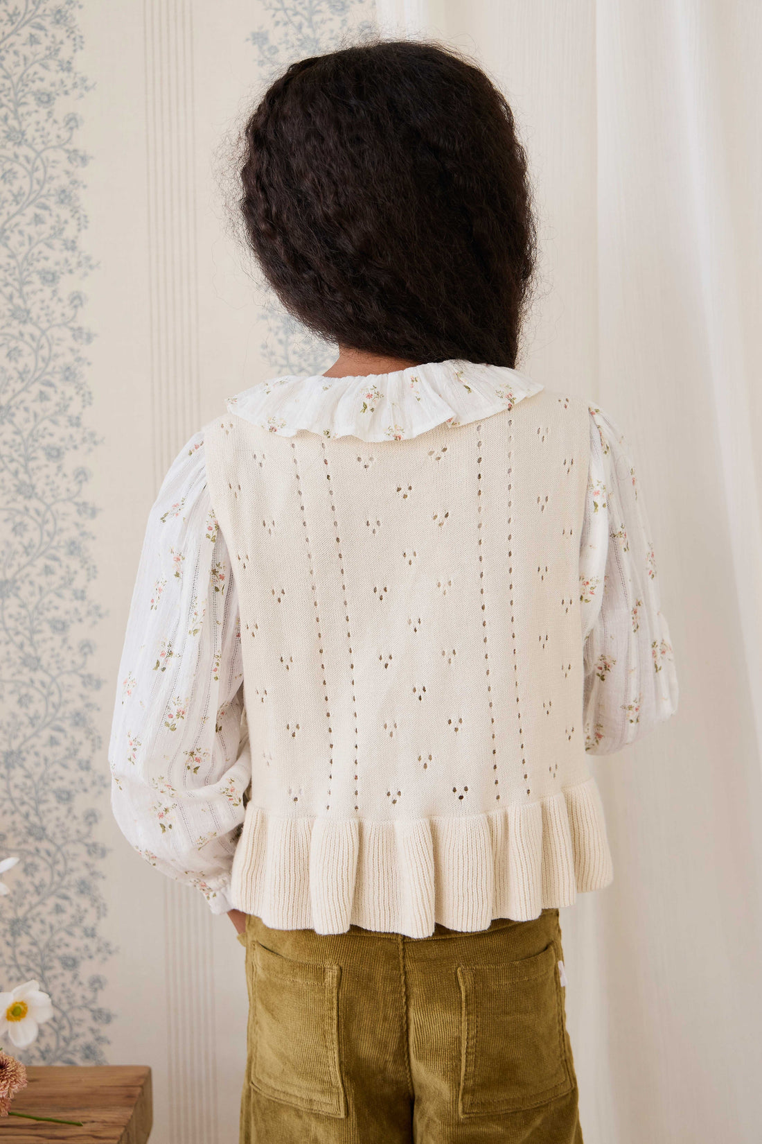 Erica Knitted Top - Vanilla Childrens Top from Jamie Kay Australia