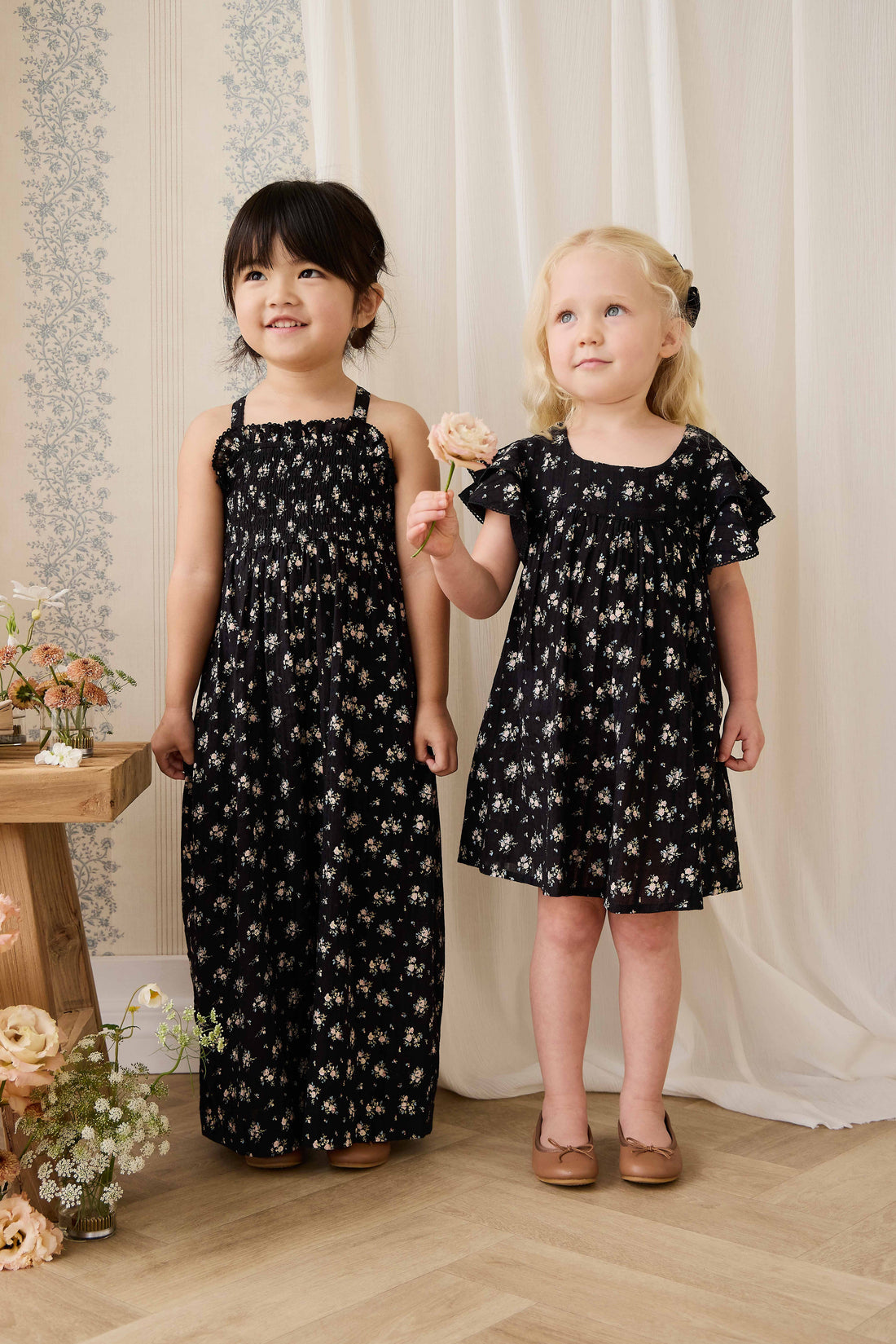 Organic Cotton Gianna Jumpsuit - Cassie Caviar Childrens Jumpsuit from Jamie Kay Australia