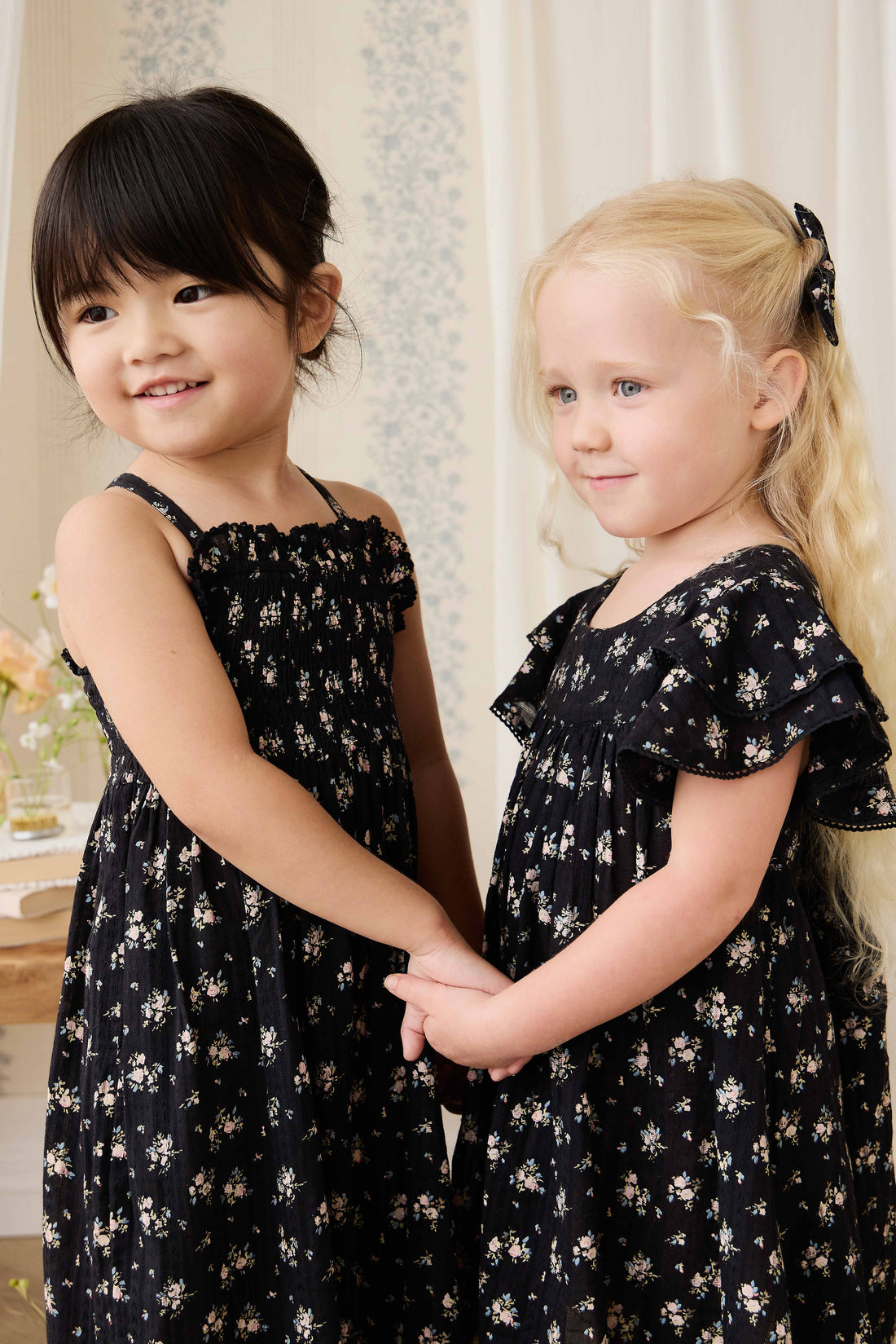 Organic Cotton Caroline Dress - Cassie Caviar Childrens Dress from Jamie Kay Australia