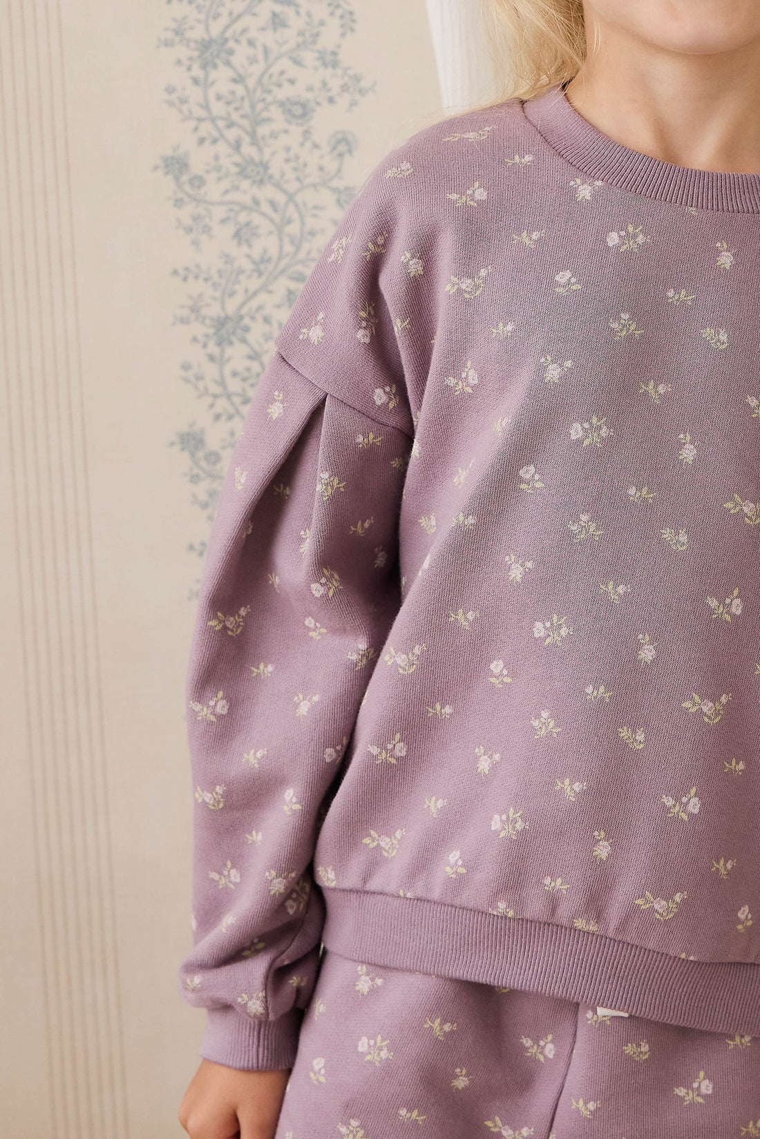 Organic Cotton Elara Sweatshirt - Isla Plum Childrens Sweatshirting from Jamie Kay Australia